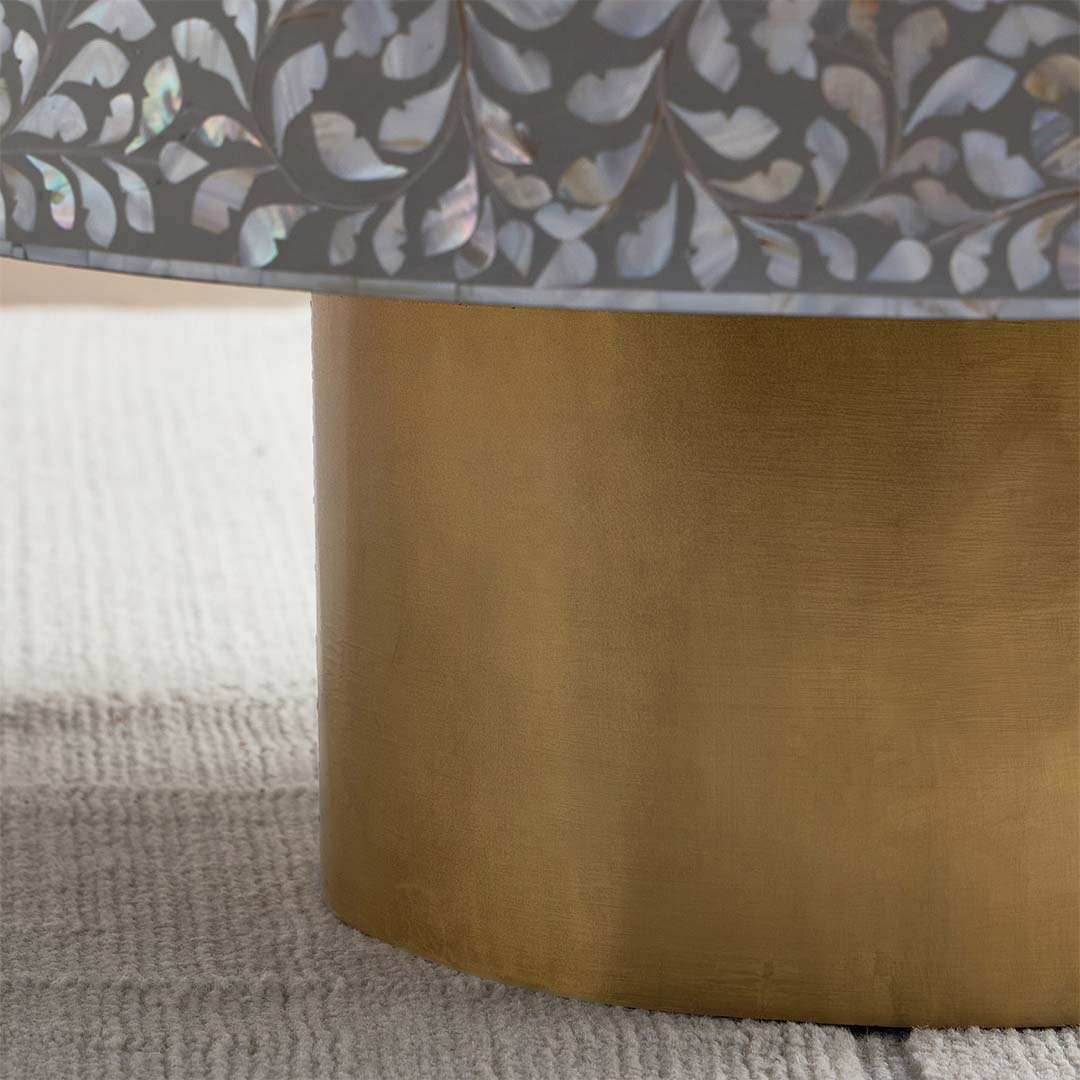 Iris Coffee Table - Grey Mother of Pearl - Tabeer Homes