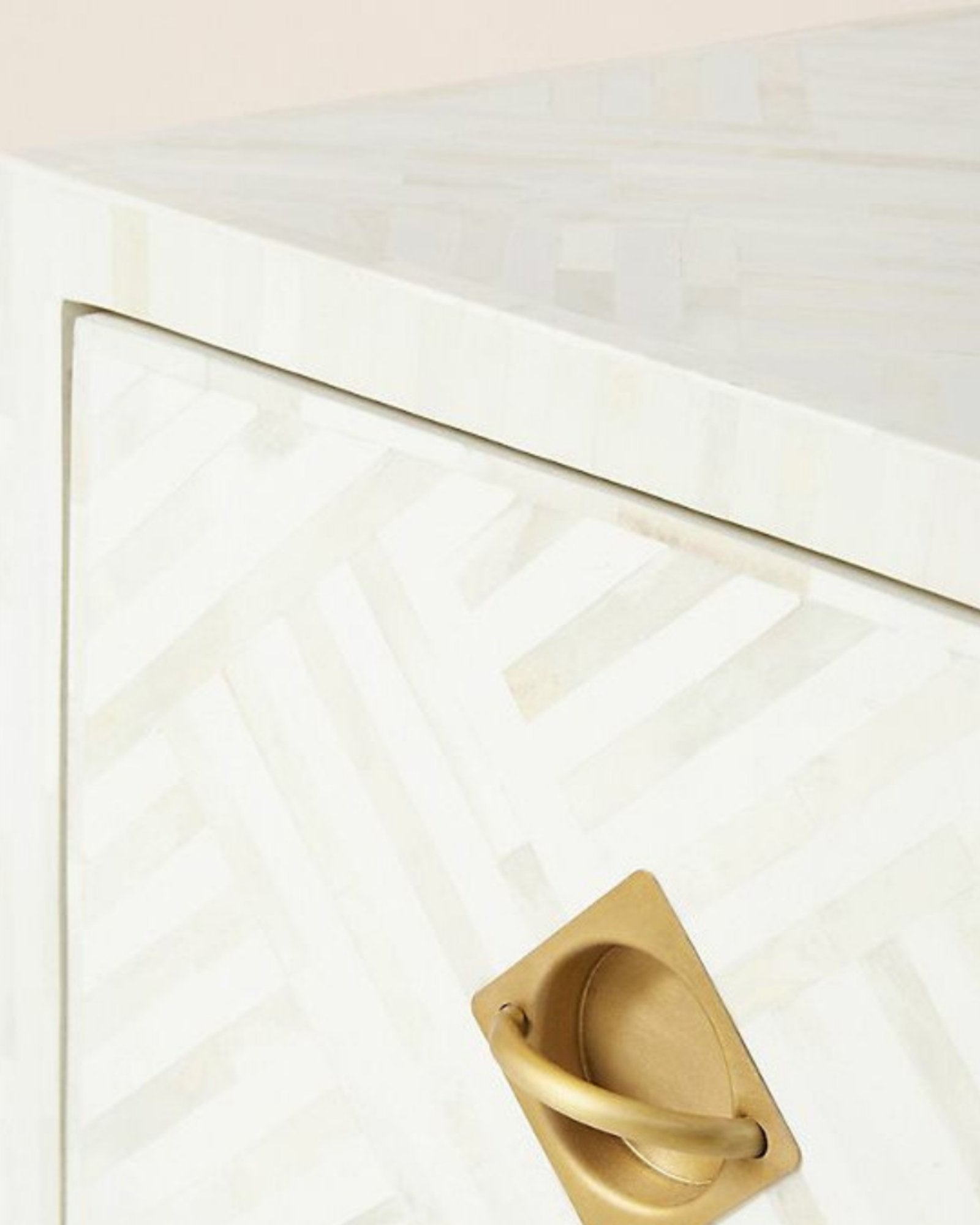 Ameerah Console Desk - White Bone Inlay - Tabeer Homes