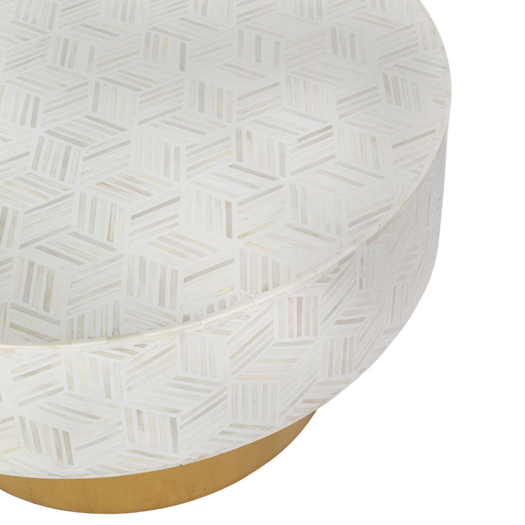 Ameerah Coffee Table - White Bone Inlay