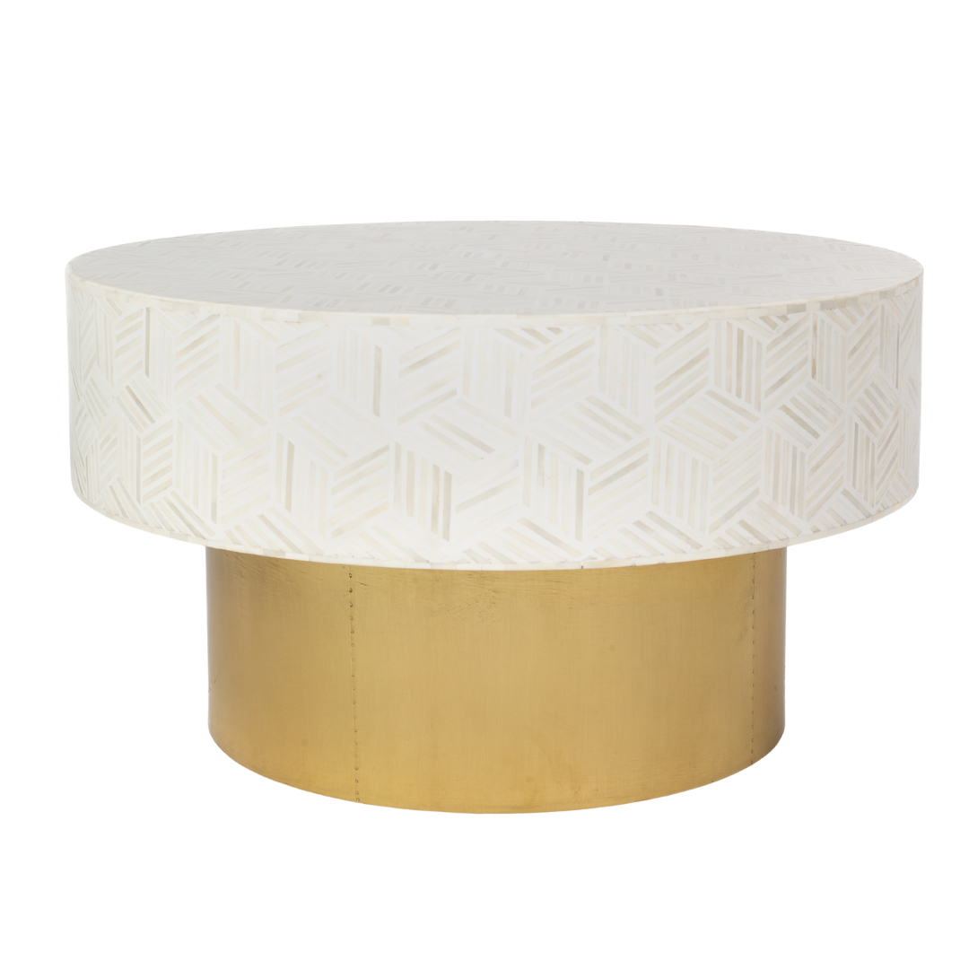 Ameerah Coffee Table - White Bone Inlay