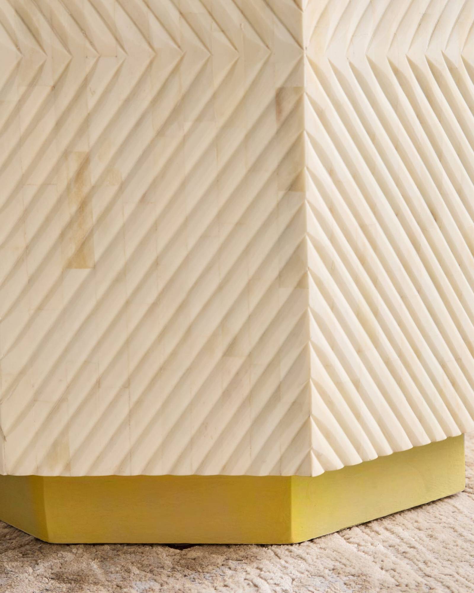 Anu Side Table - Bone Carved - Tabeer Homes