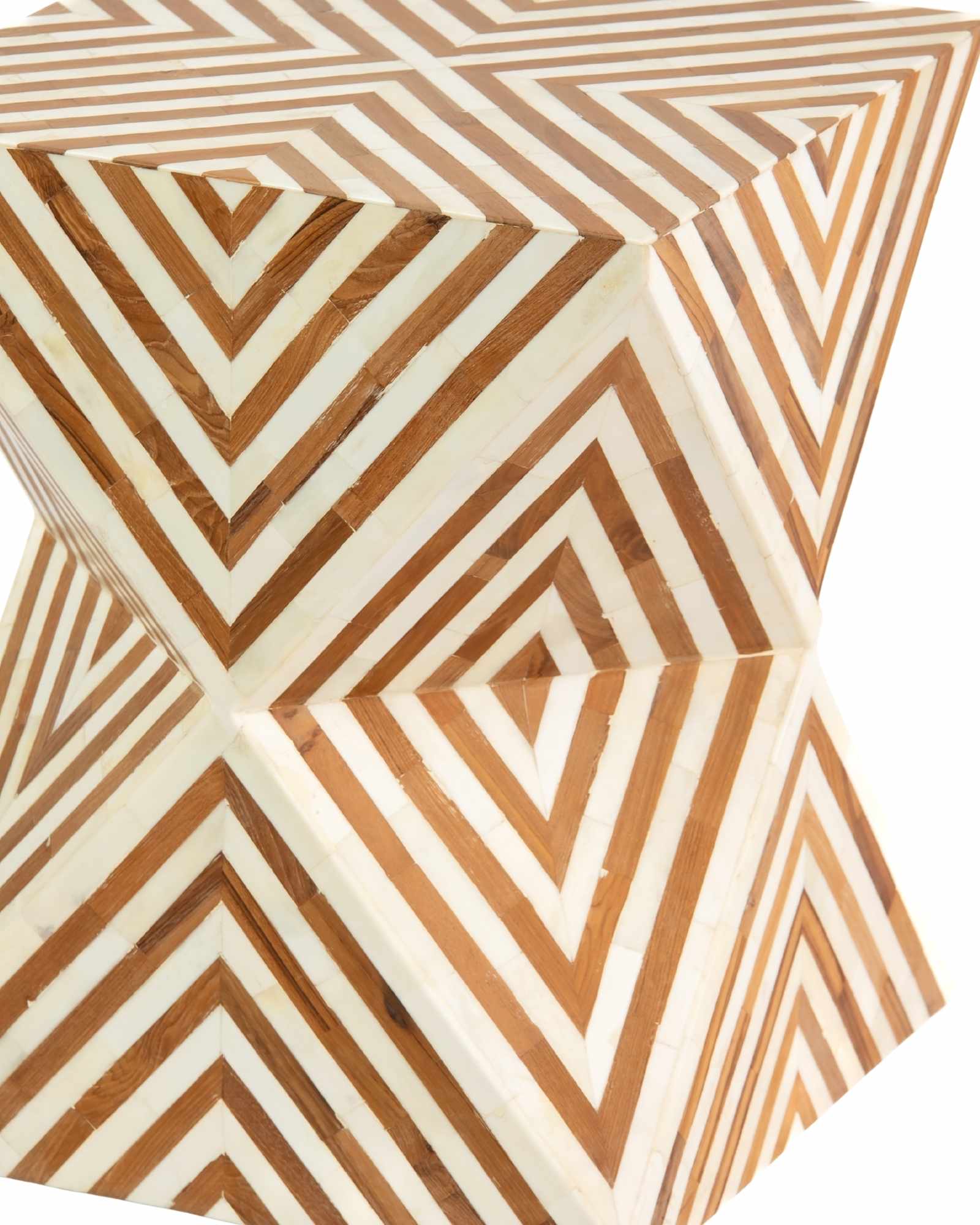 Athaar Side Table - Brown Bone Inlay