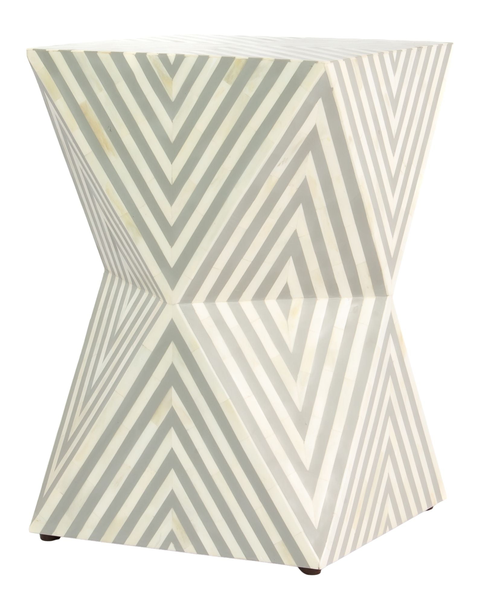 Athaar Side Table - Grey Bone Inlay