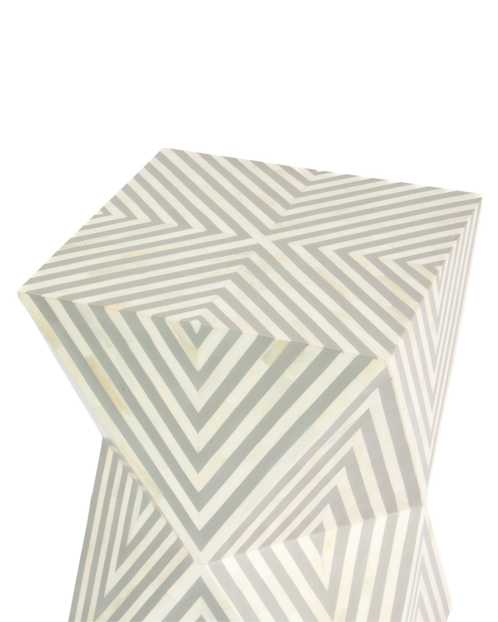 Athaar Side Table - Grey Bone Inlay
