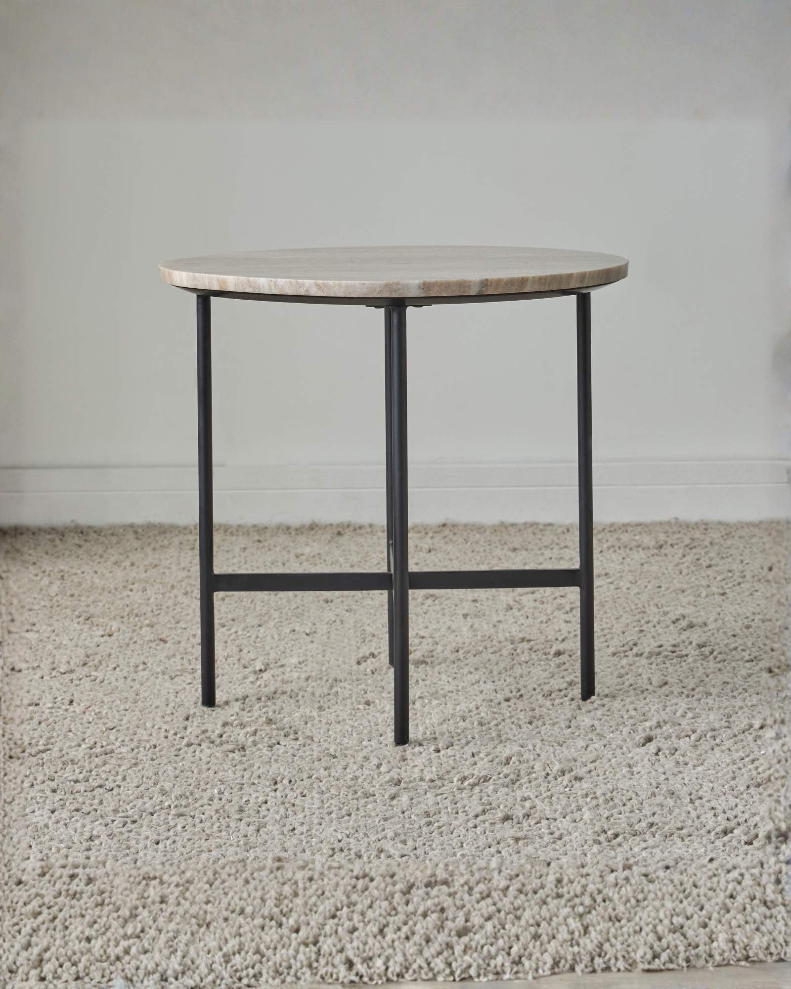 Ava Side Table - Brown Marble - Tabeer Homes