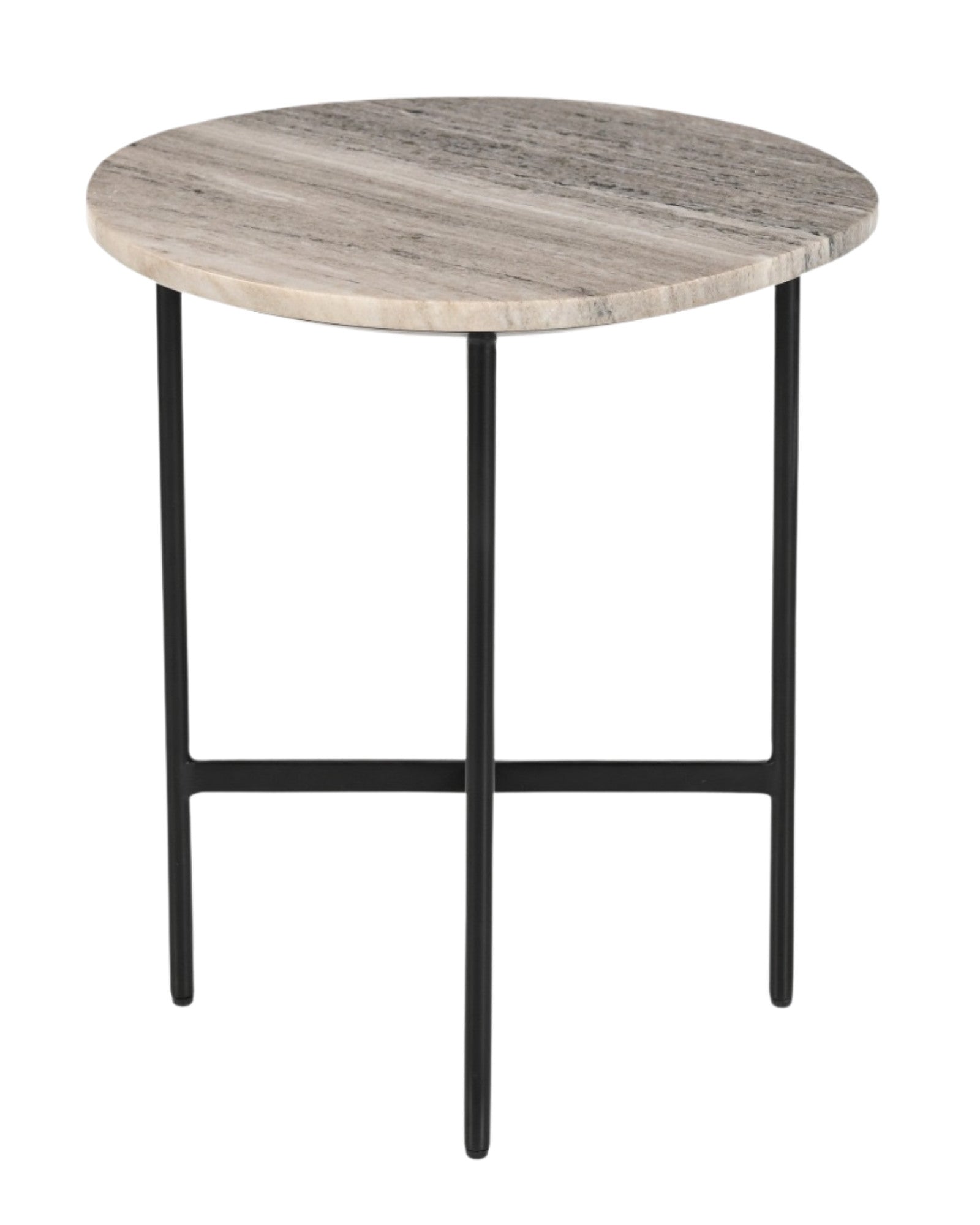 Ava Side Table - Brown Marble - Tabeer Homes