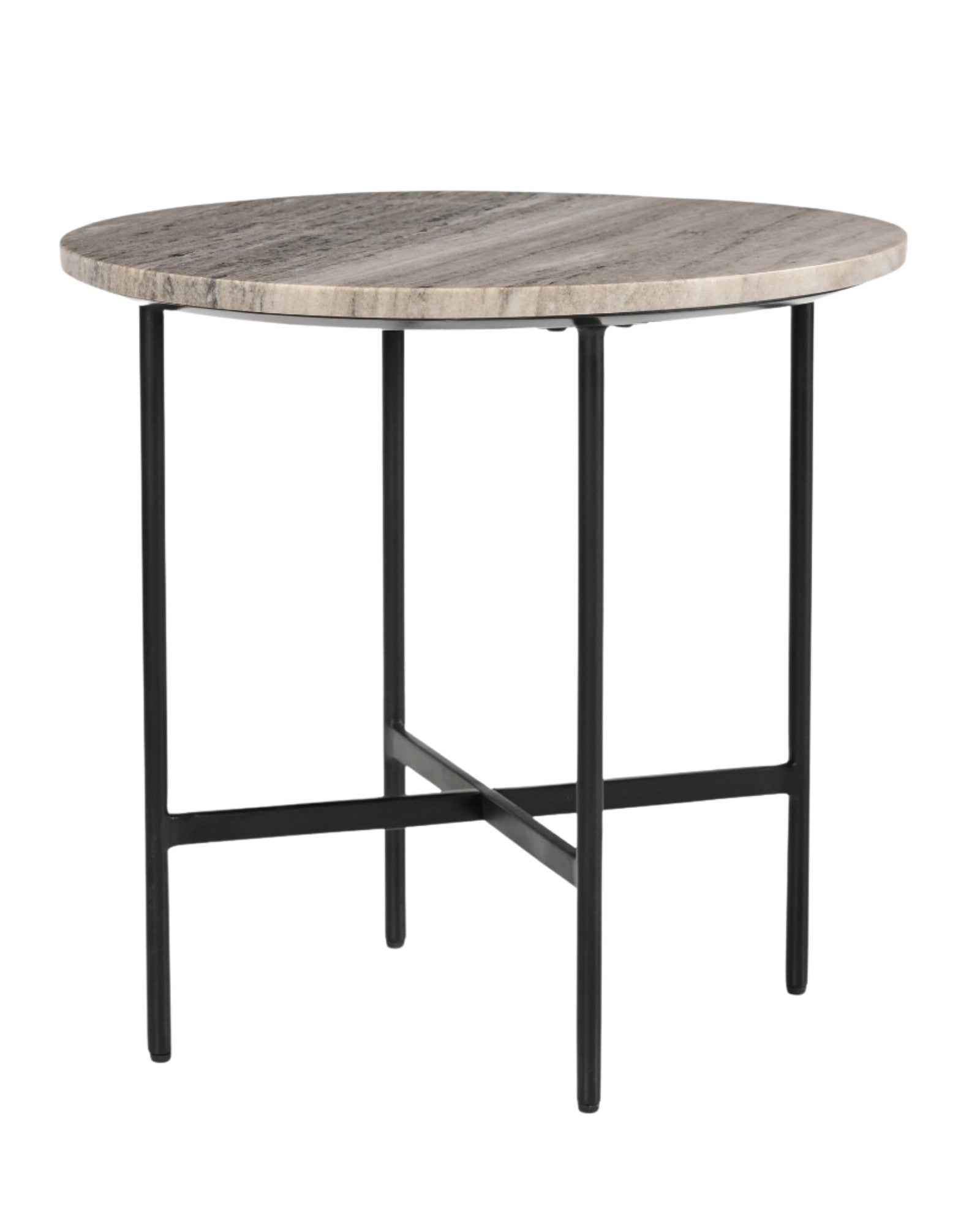 Ava Side Table - Brown Marble - Tabeer Homes
