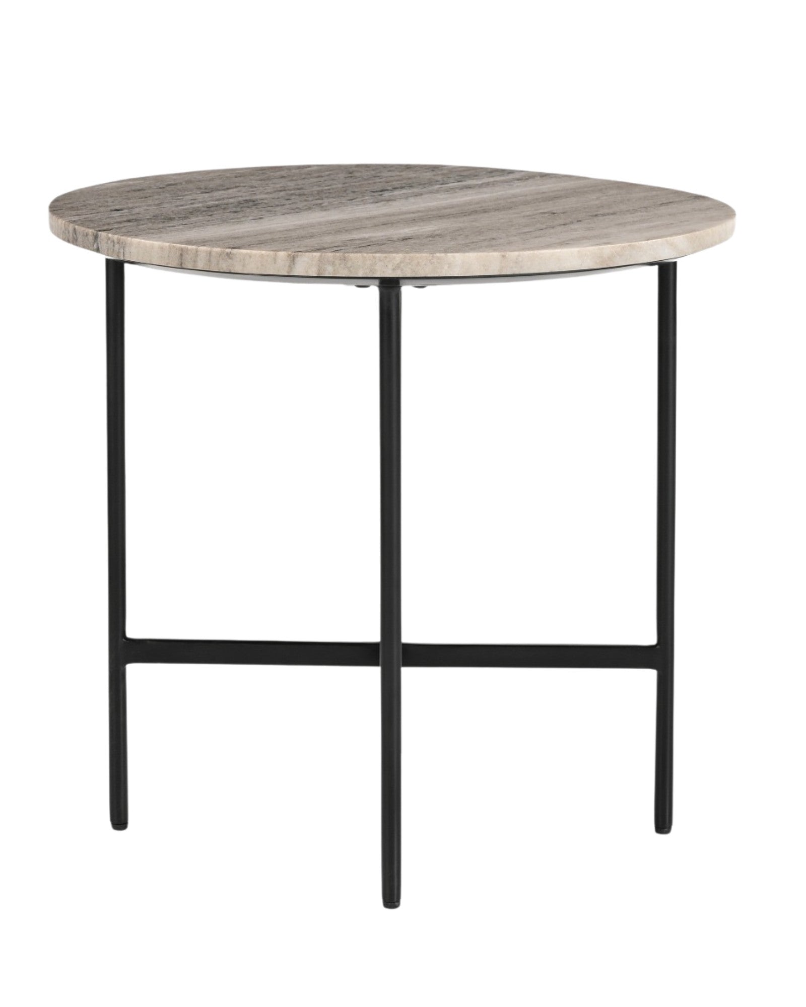 Ava Side Table - Brown Marble - Tabeer Homes