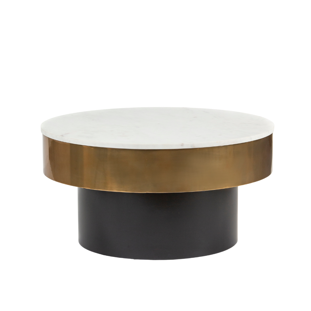 Avo Coffee Table with a luxurious white marble top
