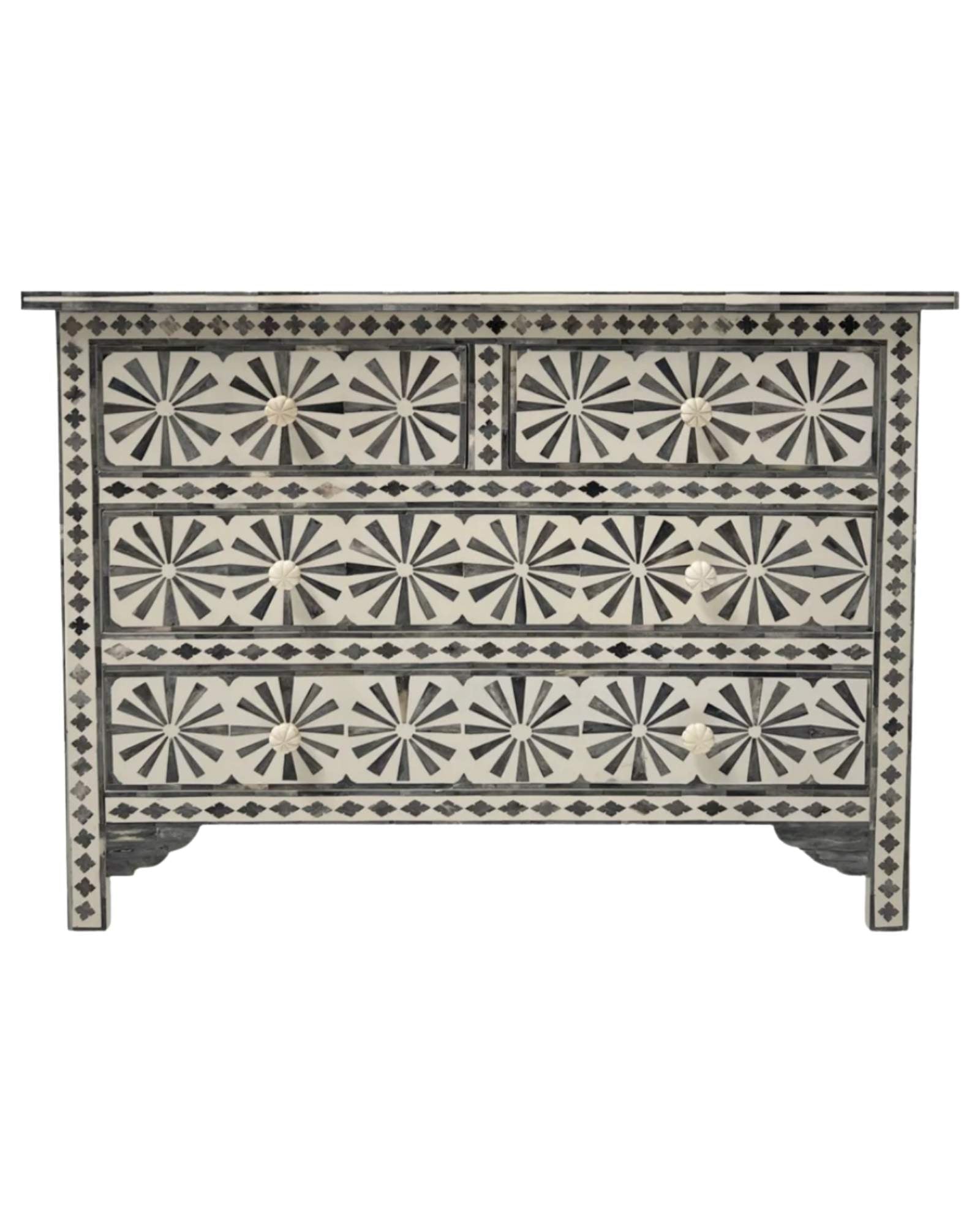 Basel Chest of Drawers - Blue Bone Inlay - Tabeer Homes
