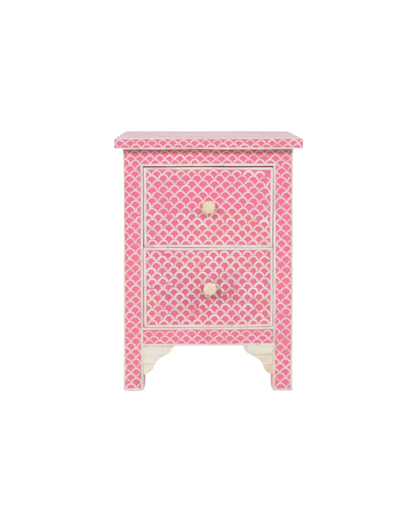 Basel Side Drawer - Pink Bone Inlay - Tabeer Homes
