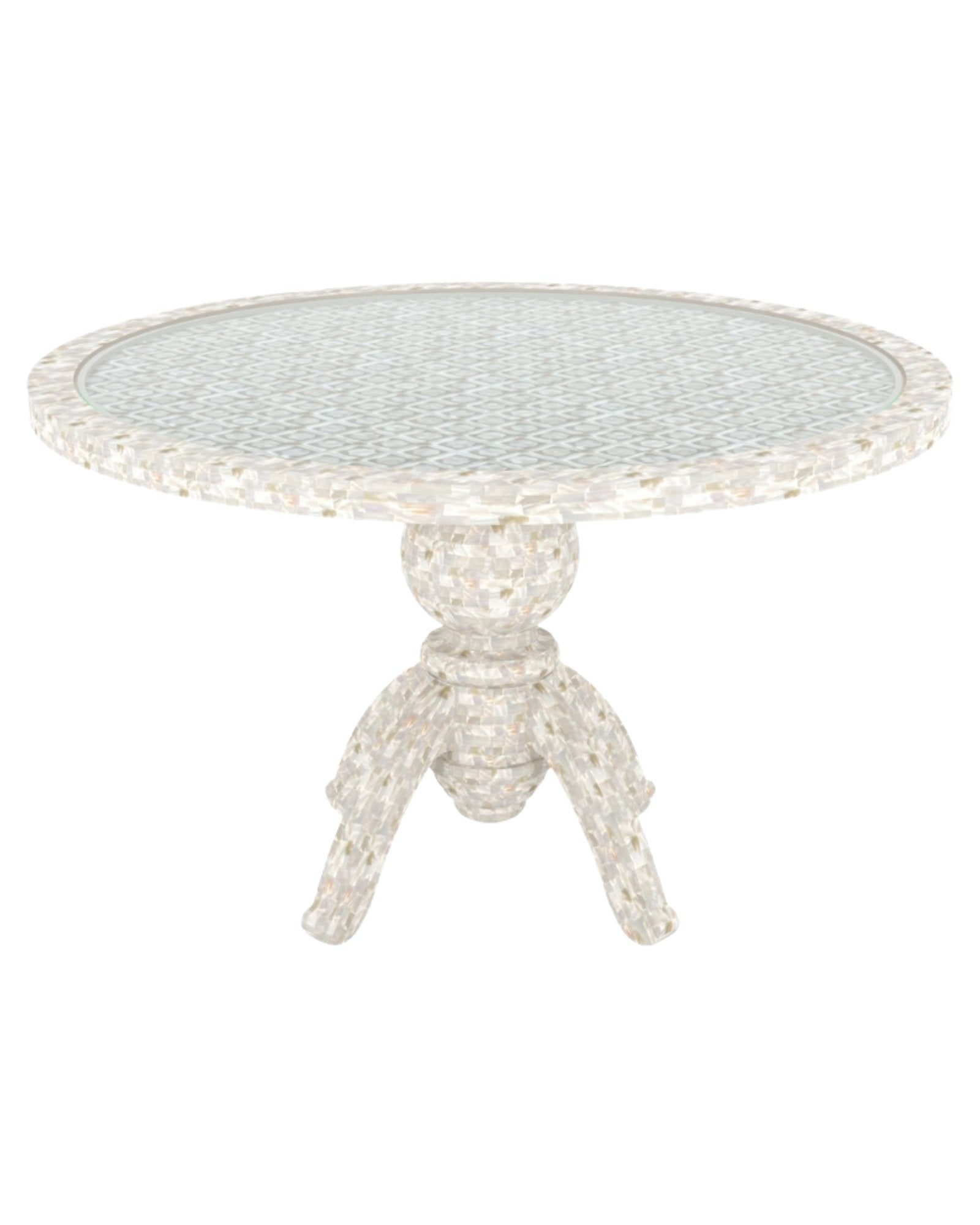 Behrooz Dining Table - Mother of Pearl 4 Seater - Tabeer Homes