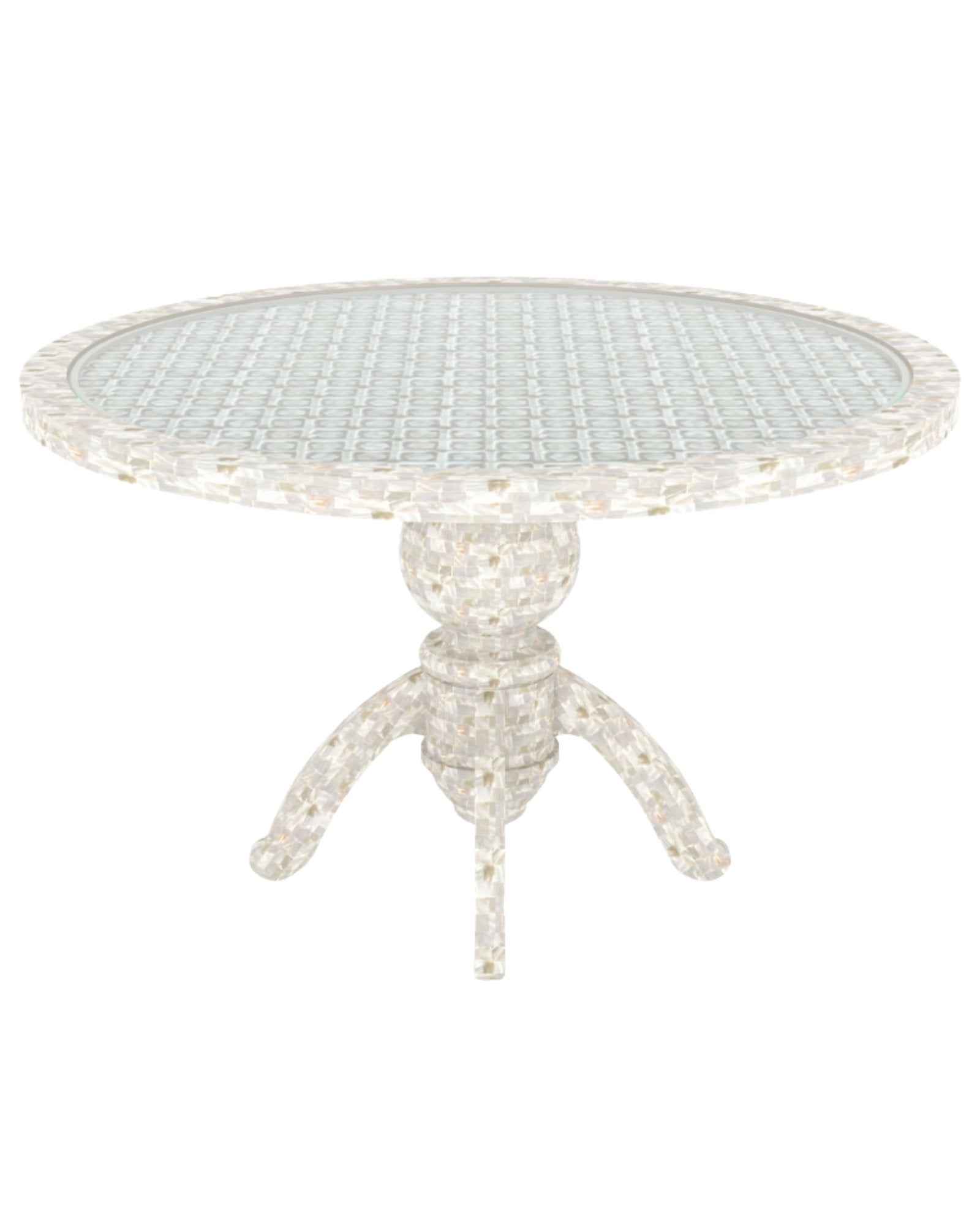 Behrooz Dining Table - Mother of Pearl 4 Seater - Tabeer Homes