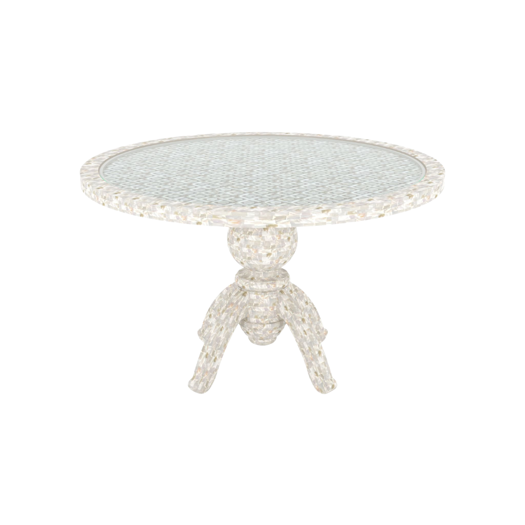 Behrooz Dining Table - Mother of Pearl 4 Seater
