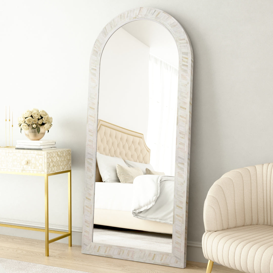 Ameerah Mirror - White Bone Inlay - Tabeer Homes