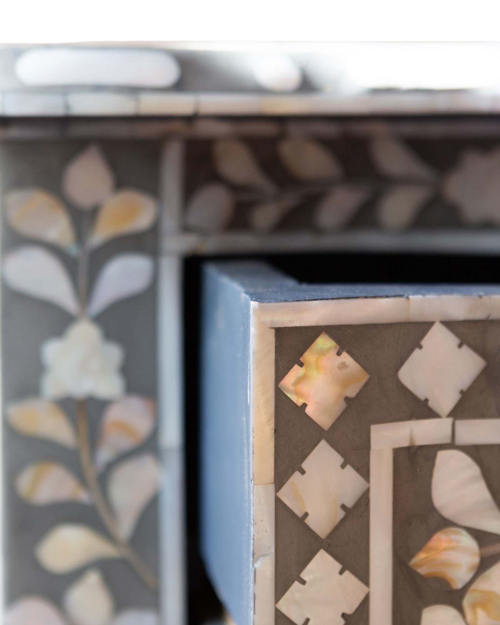 Caprera Chest of Drawers - Grey Mother of Pearl - Tabeer Homes