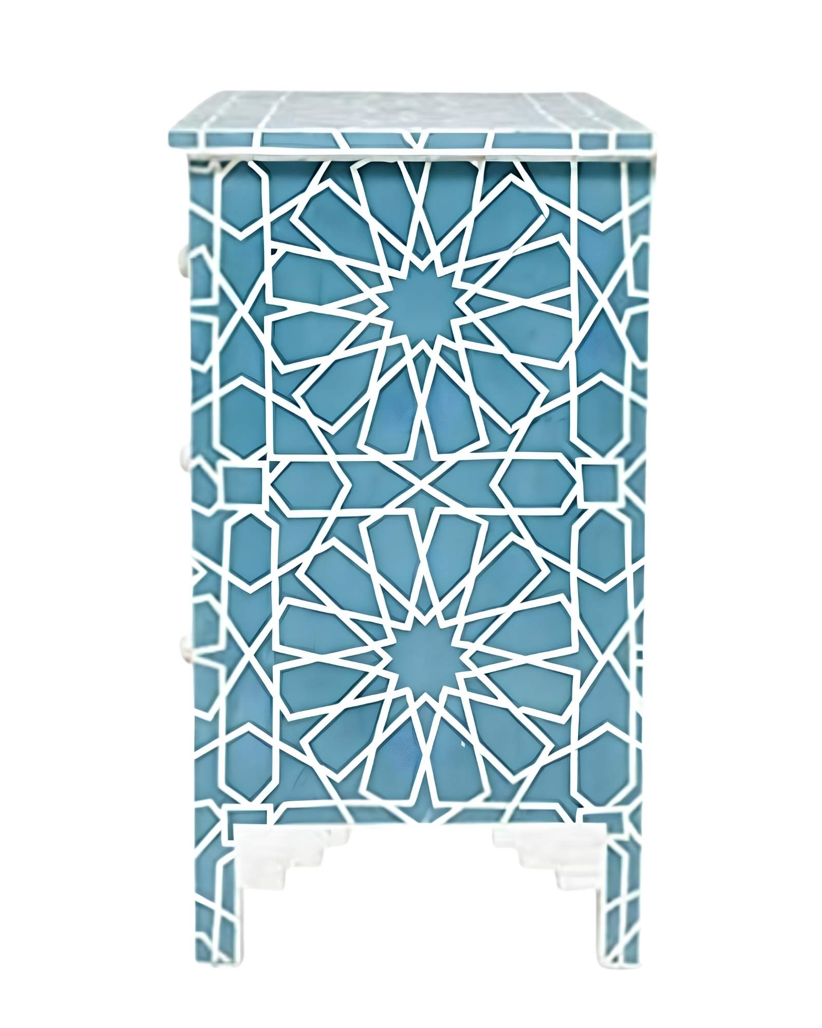 Cyrus Chest of Drawers - Blue Bone Inlay - Tabeer Homes