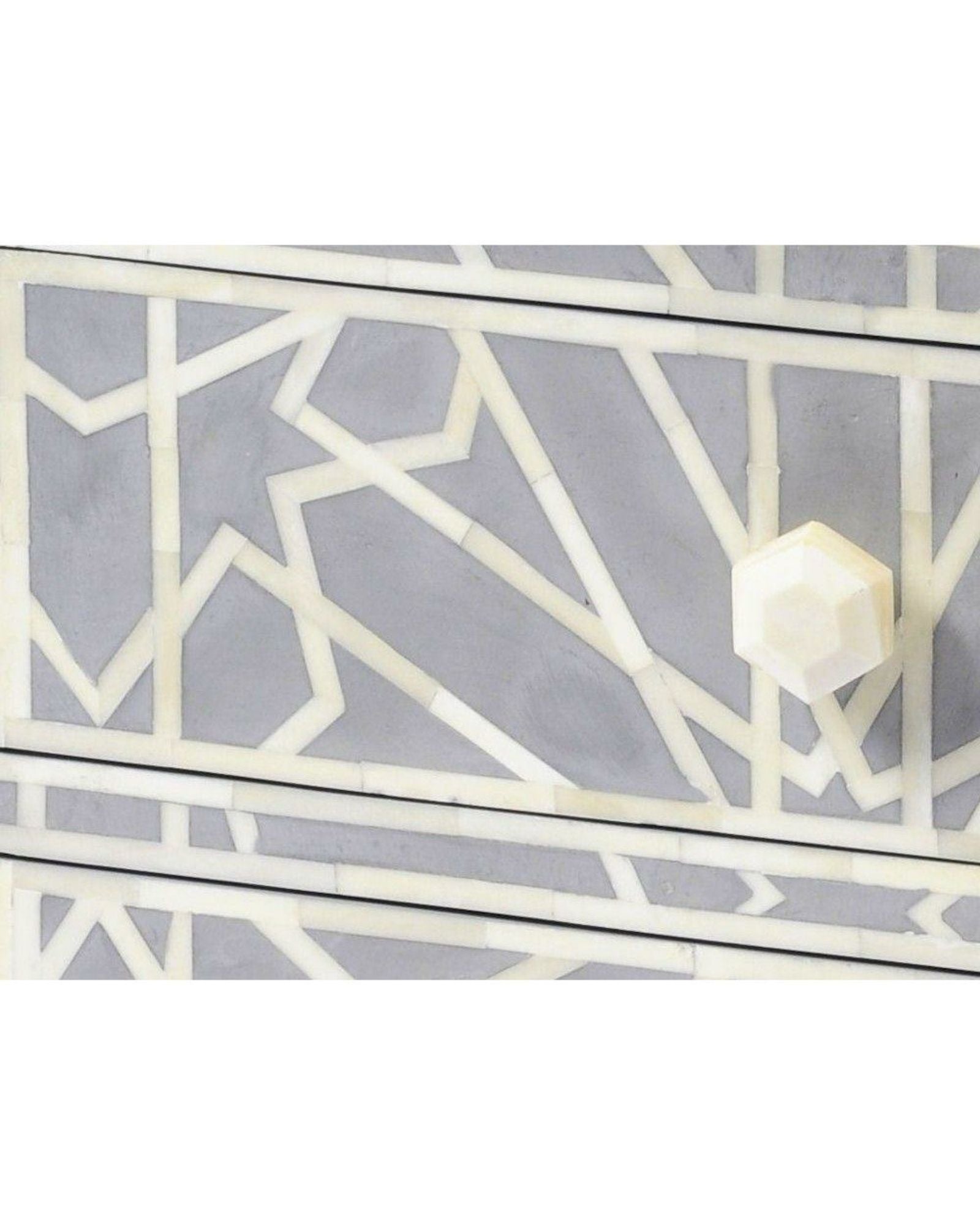 Cyrus Side Drawer - Grey Bone Inlay - Tabeer Homes