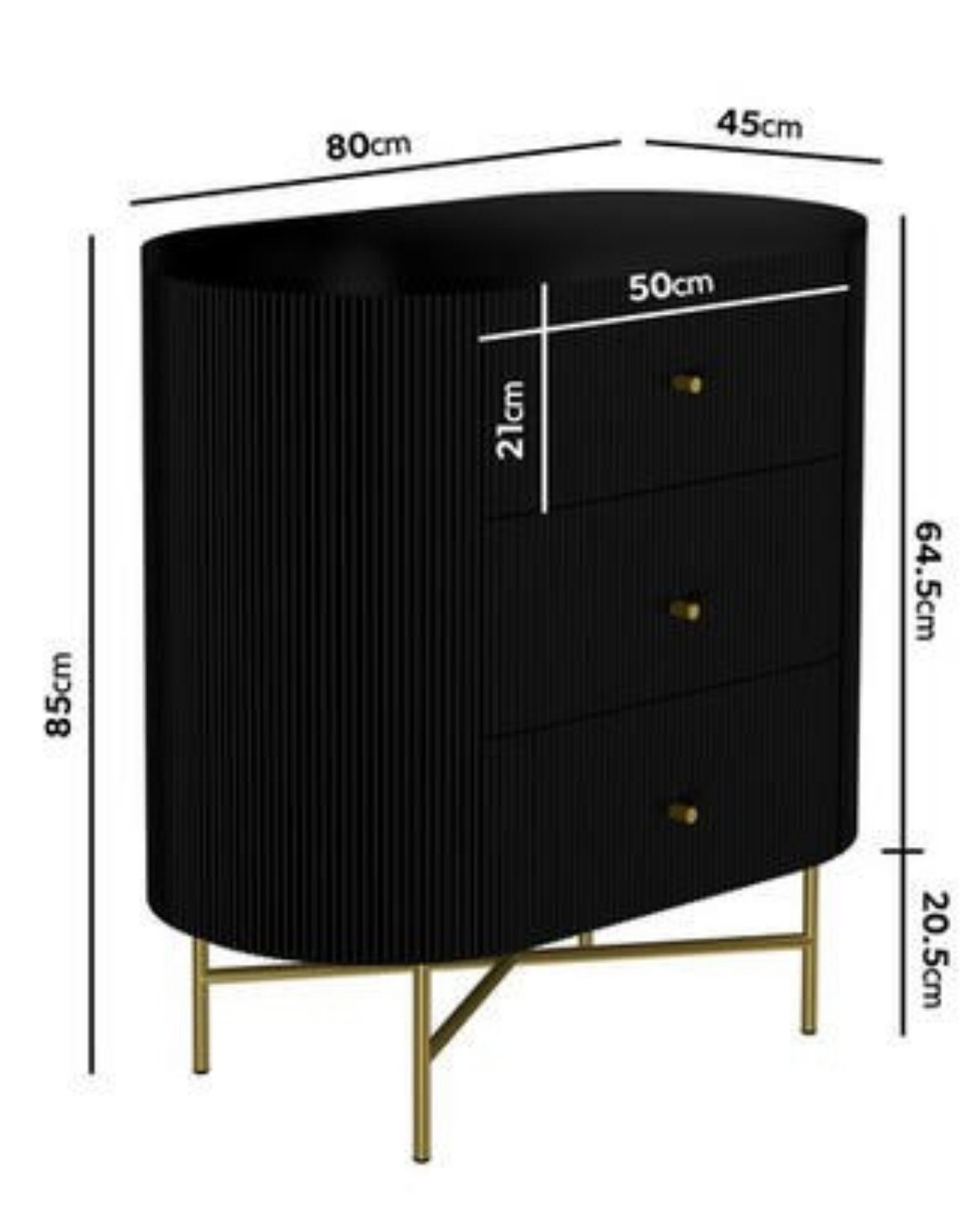 Daraj Chest of Drawers - Black Wood - Tabeer Homes