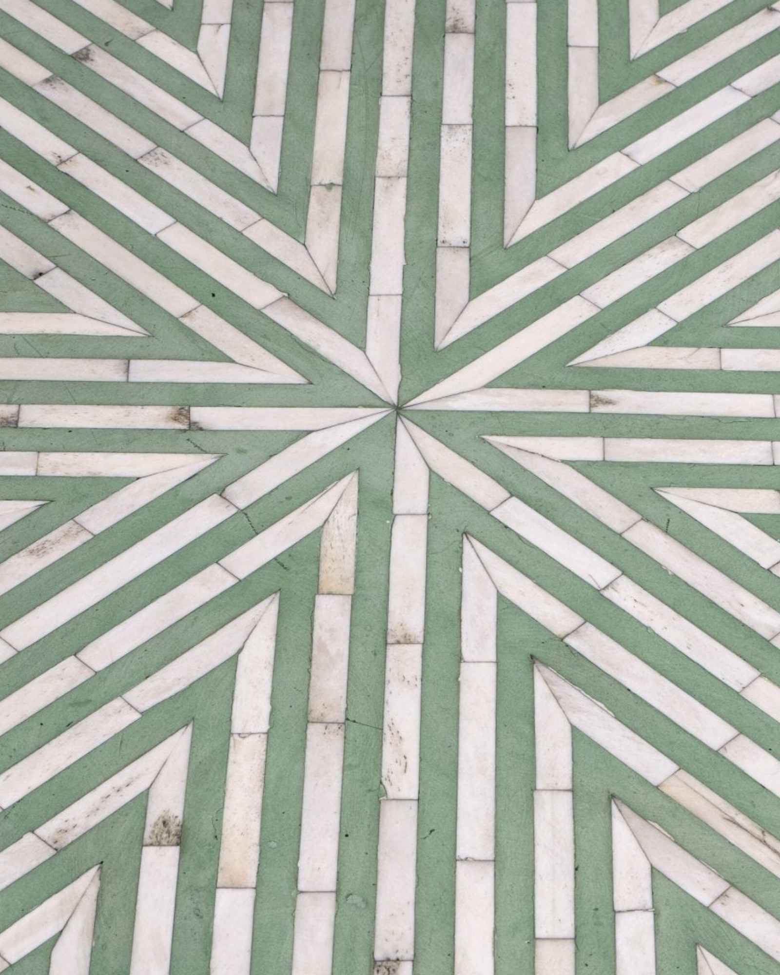 Elan Dining Table - Green Bone Inlay