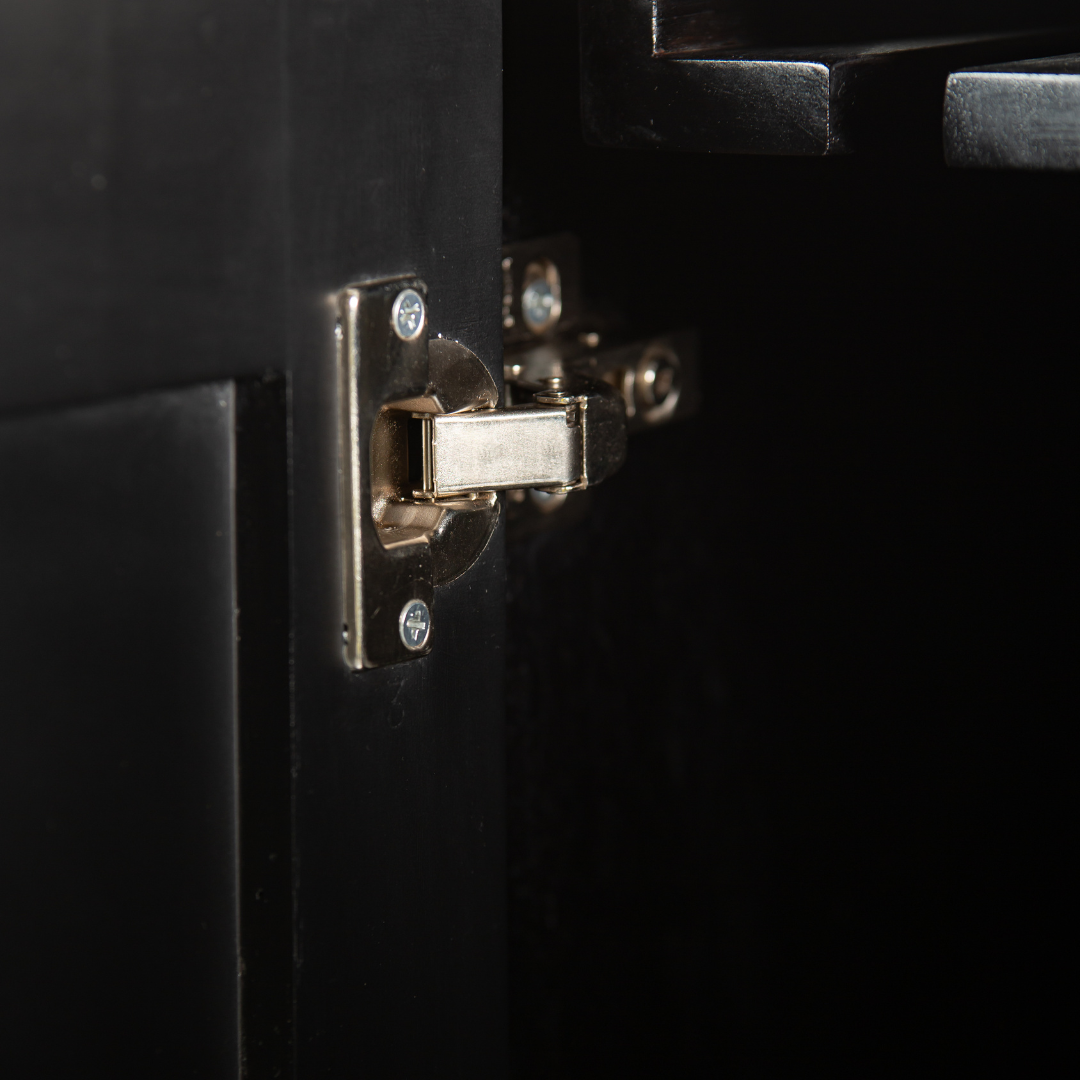 Elnaz Bar Cabinet - Black & White Bone Inlay by Tabeer Homes