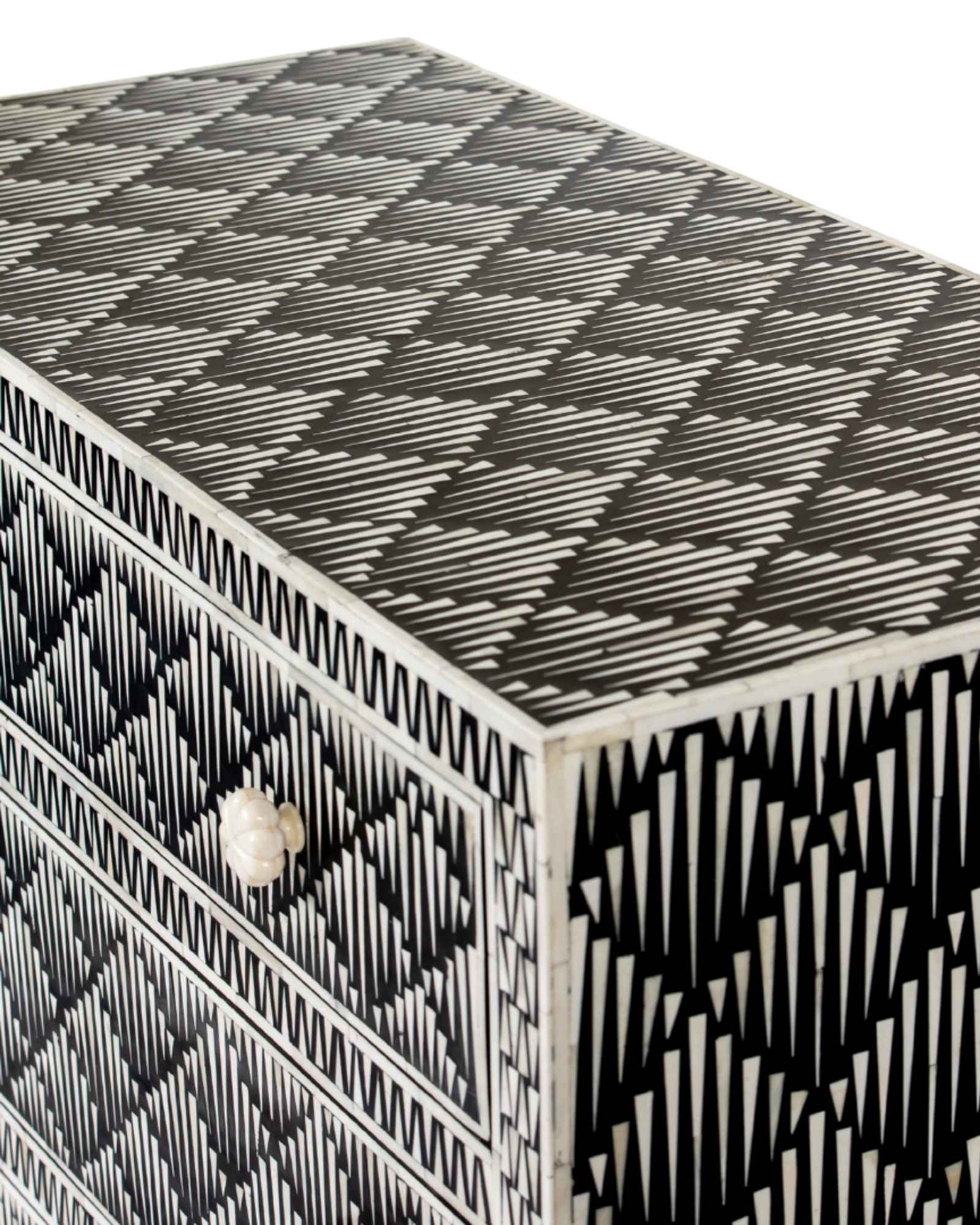 Elnaz Chest of Drawers - Black Bone Inlay - Tabeer Homes