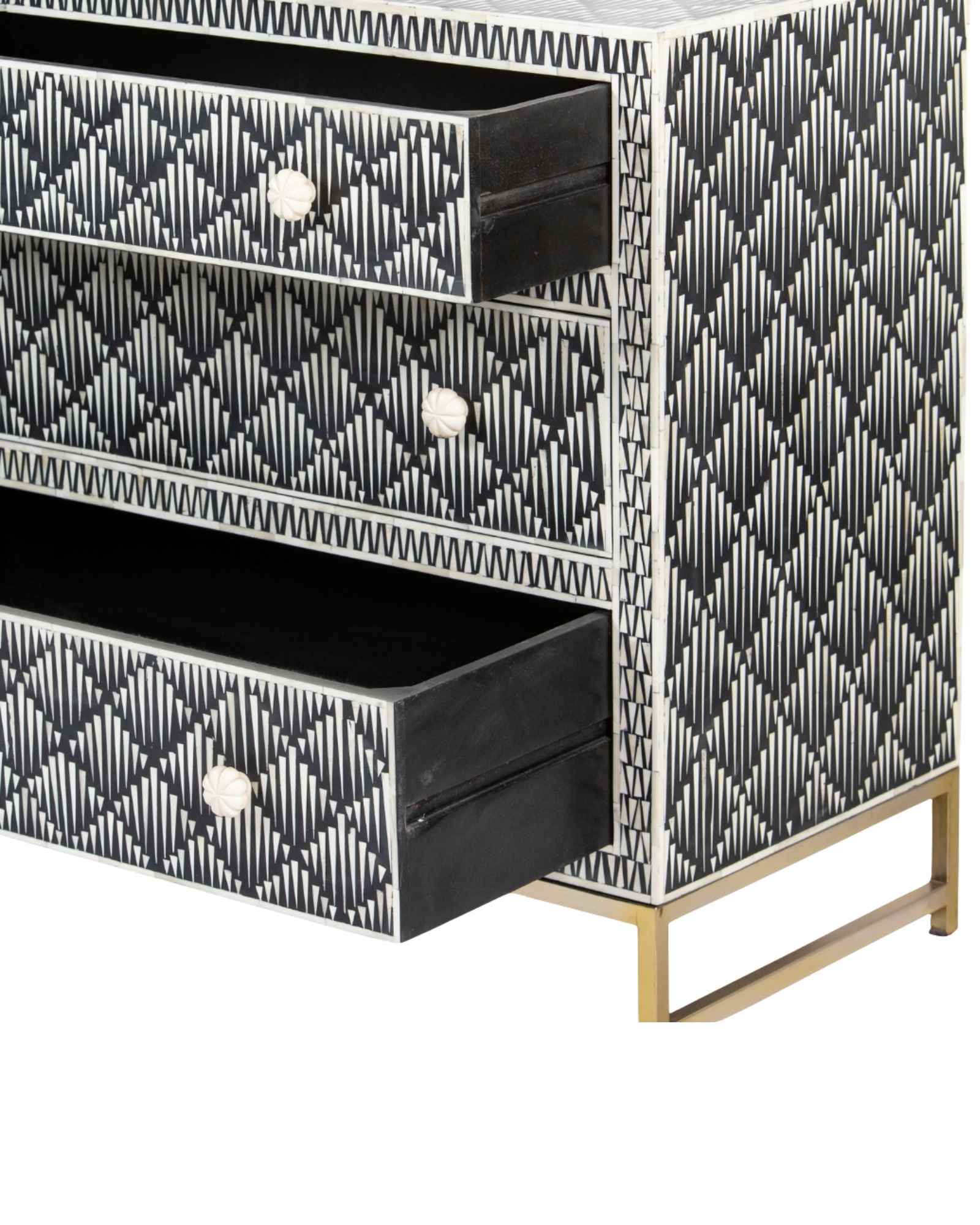 Elnaz Chest of Drawers - Black Bone Inlay - Tabeer Homes