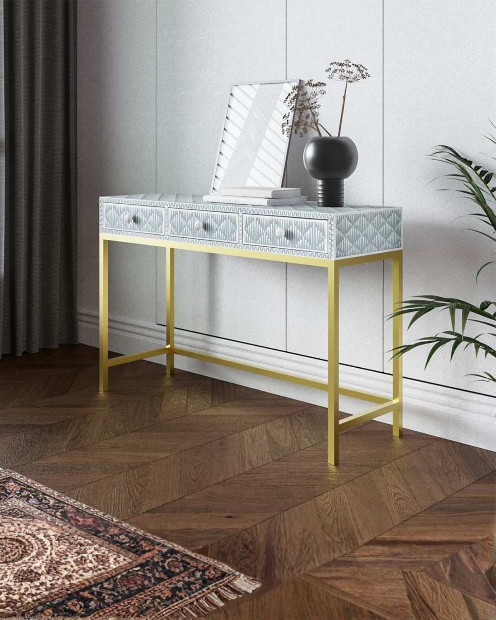 Elnaz Dresser Console - Grey Bone Inlay