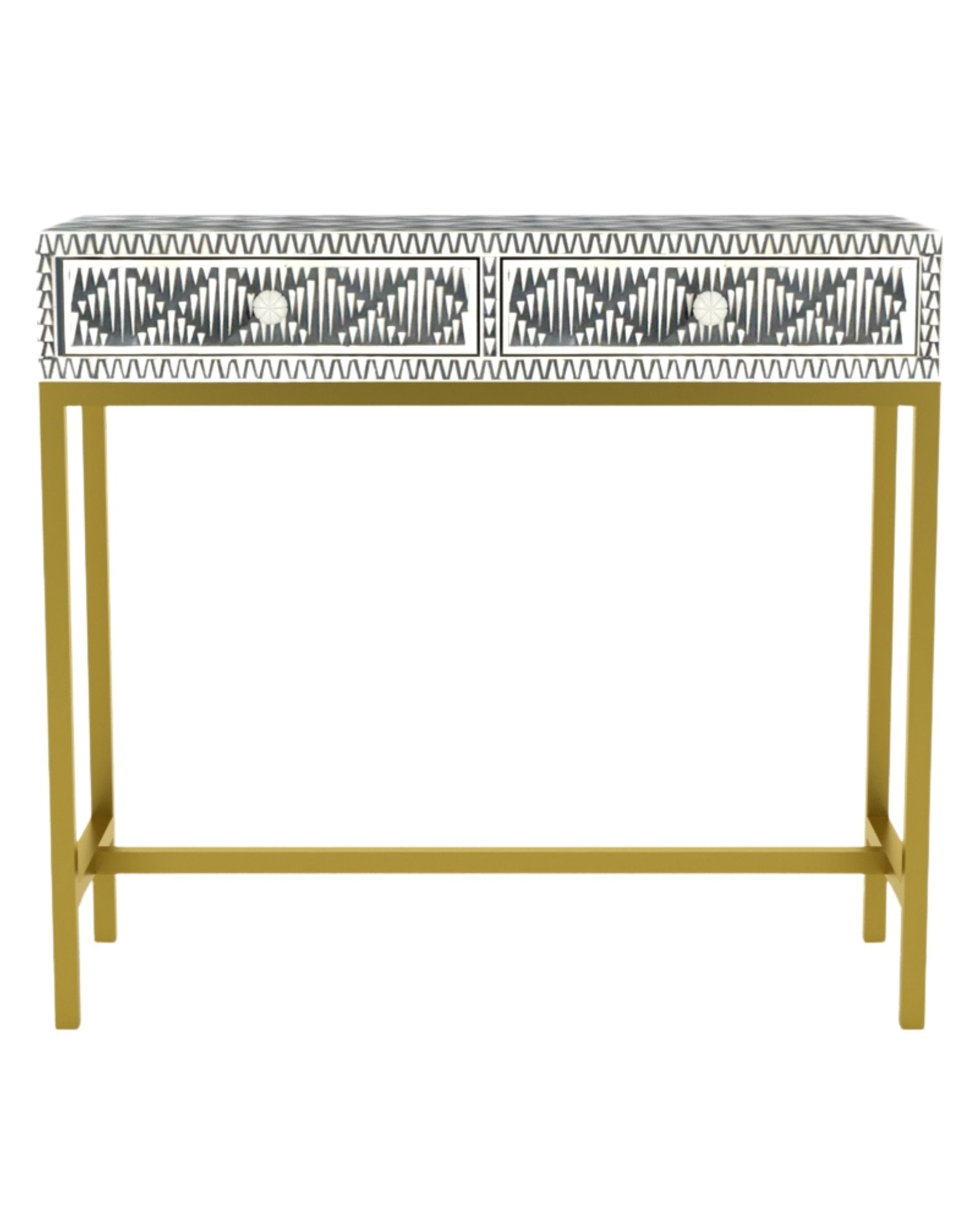 Elnaz Mini Dresser Console - Black Bone Inlay