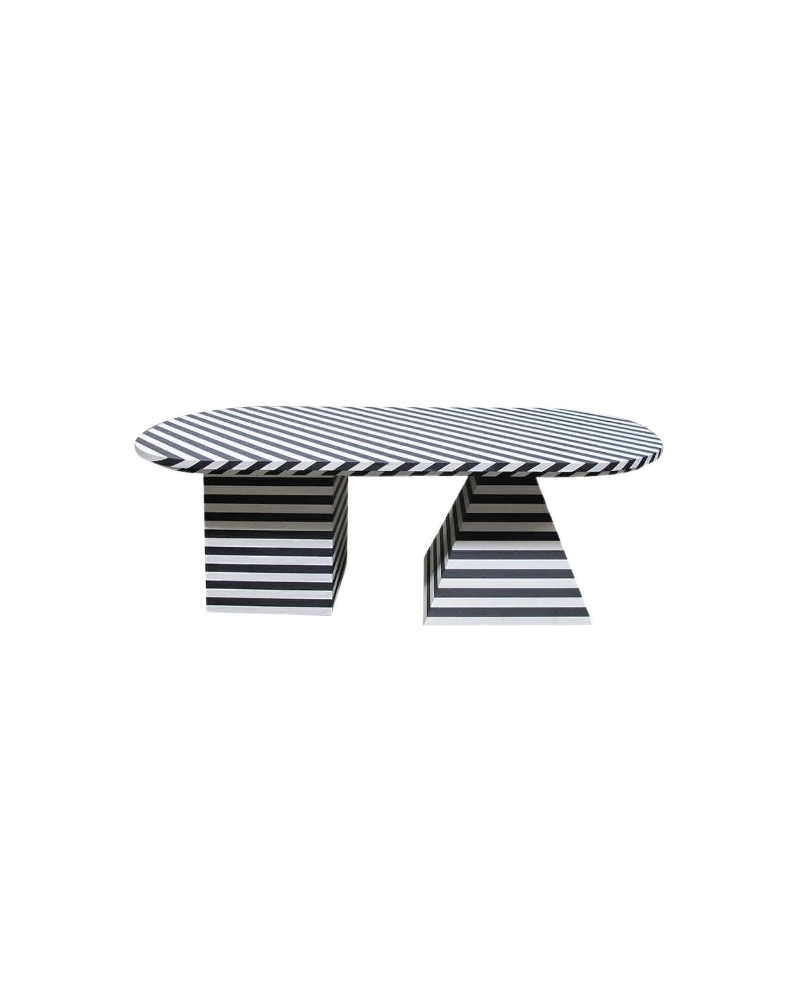 Erta Dining table in black and white bone inlay by tabeer homes