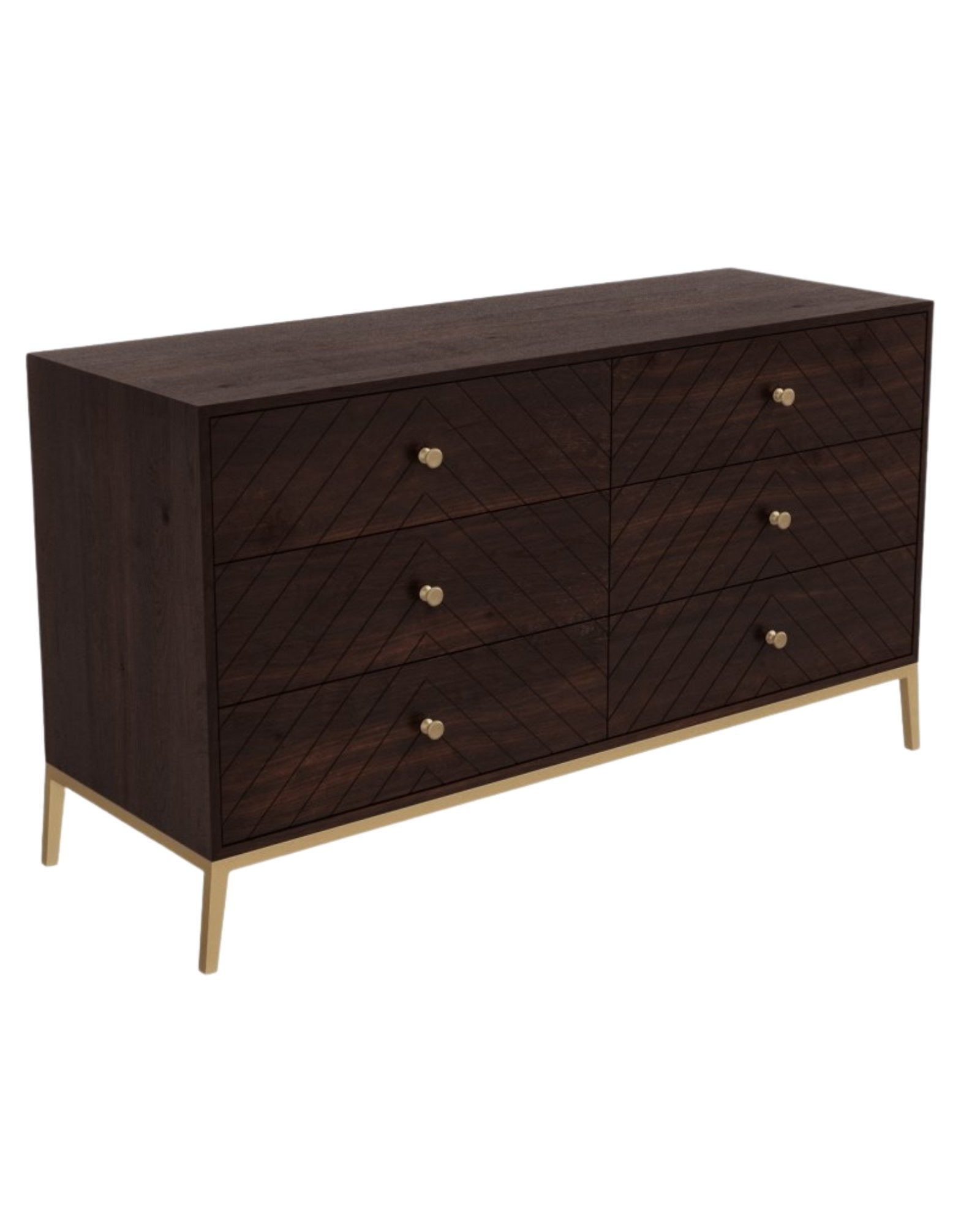 Ewan Big Chest of Drawers - Dark Wood - Tabeer Homes