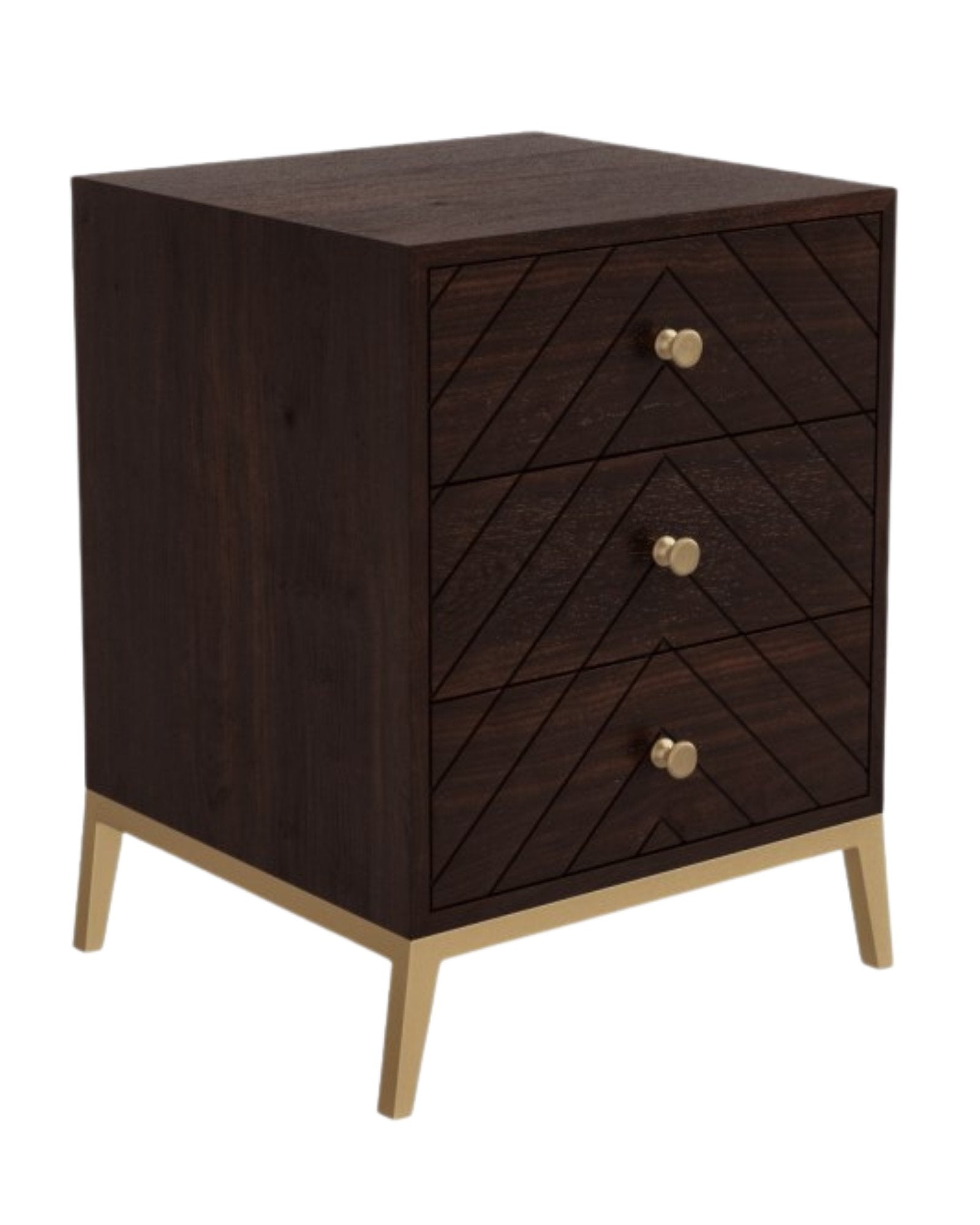 Ewan Side Drawer - Dark Wood - Tabeer Homes
