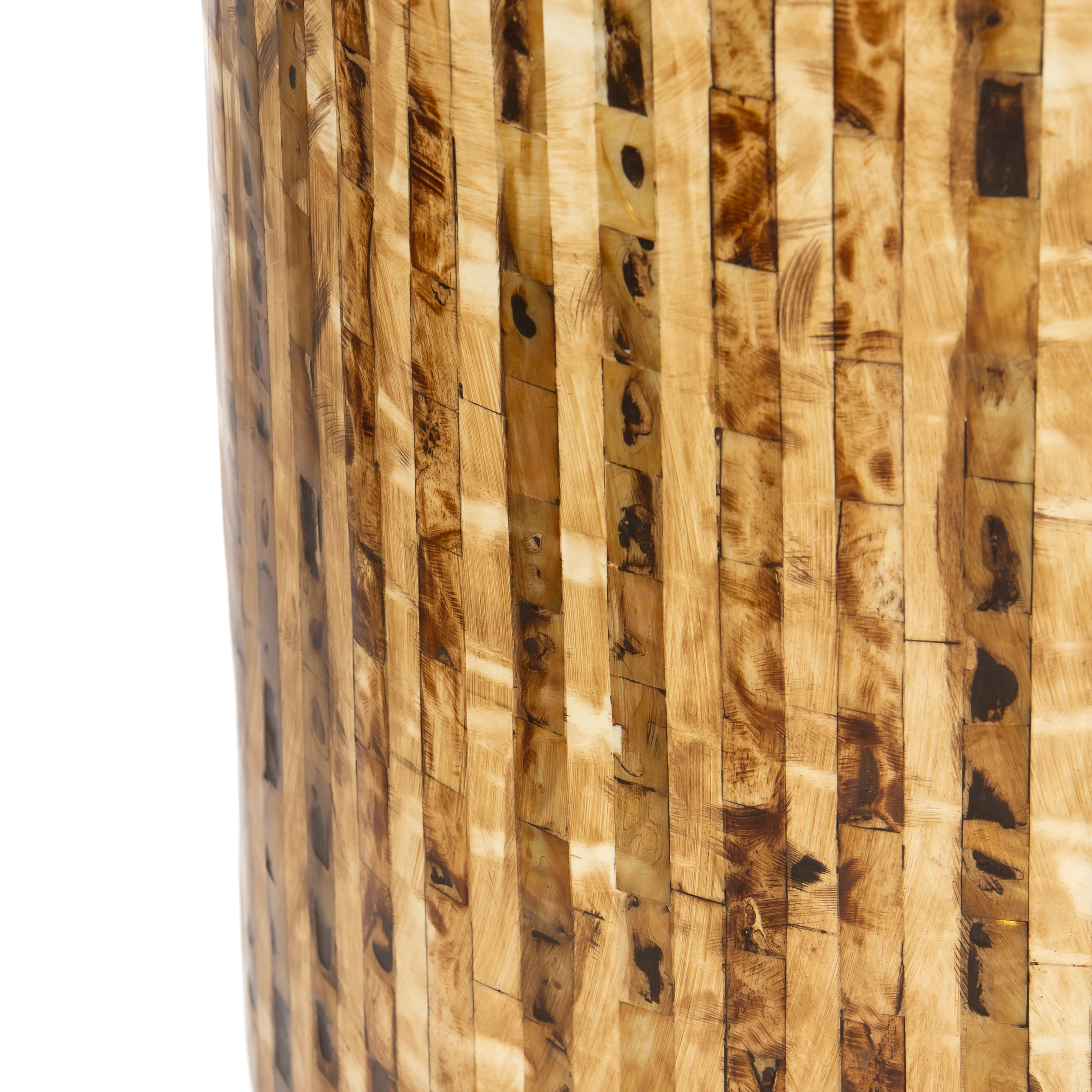 طاولة منزل جانبية - مرصعة بصدف اللؤلؤ البني