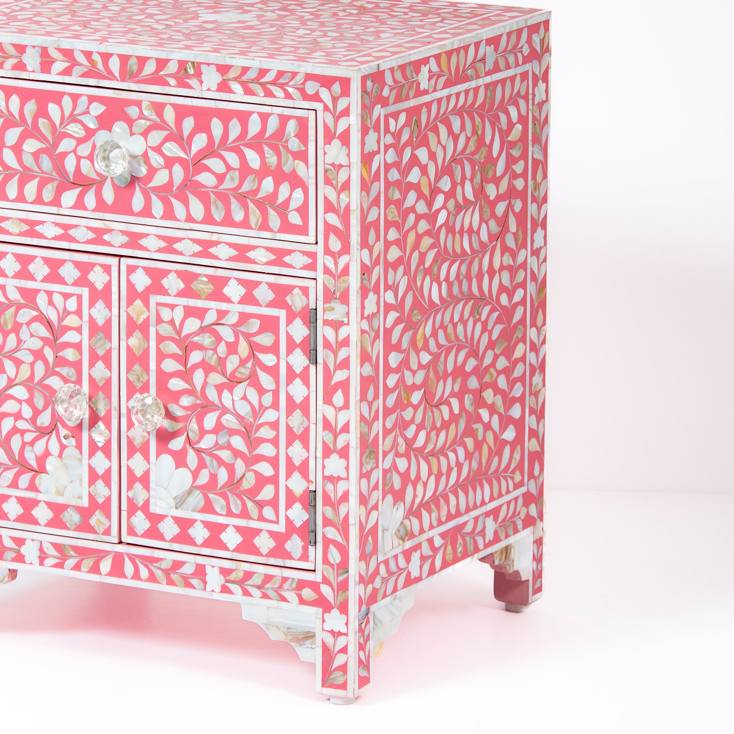 Iris Side Drawer - Pink Mother of Pearl