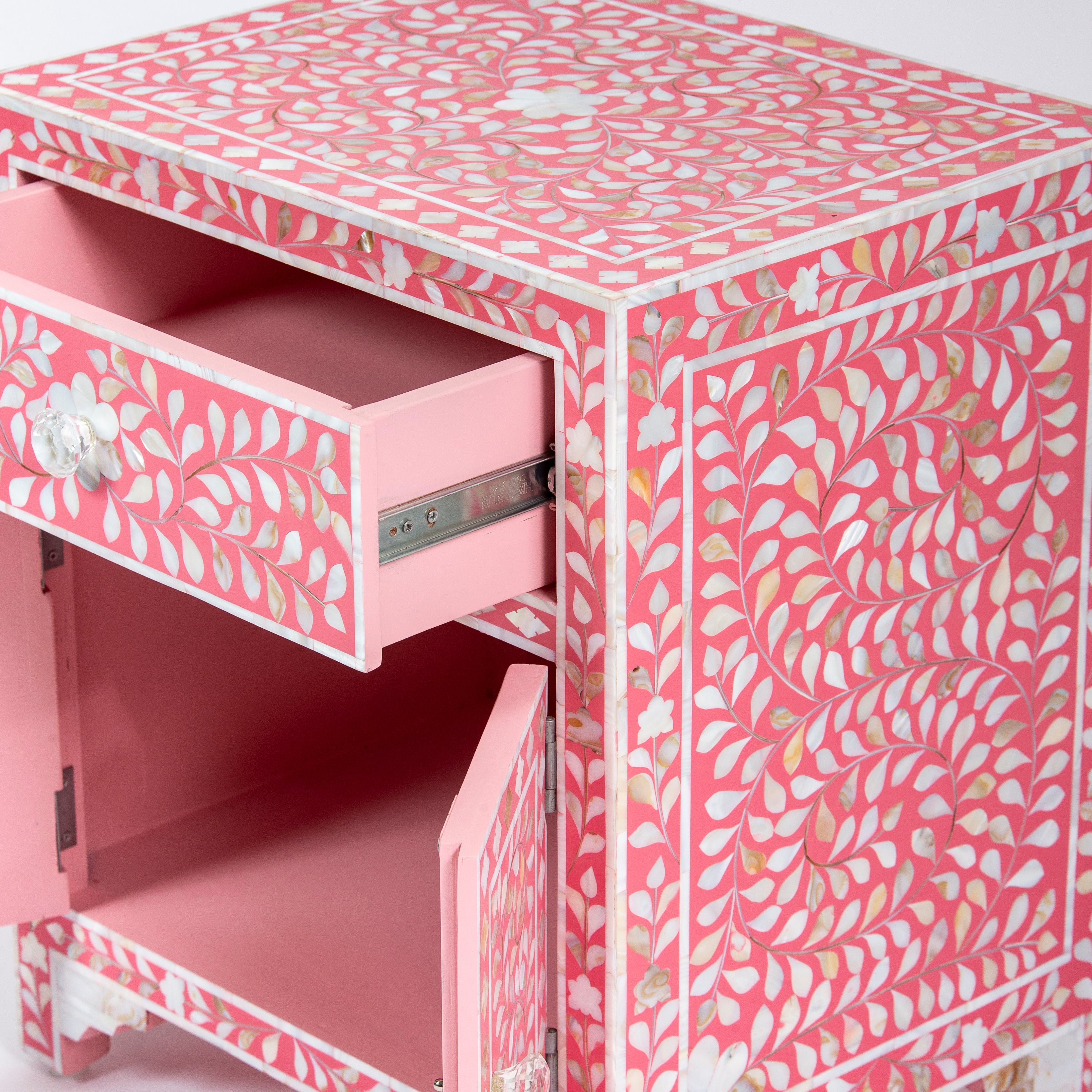 Iris Side Drawer - Pink Mother of Pearl