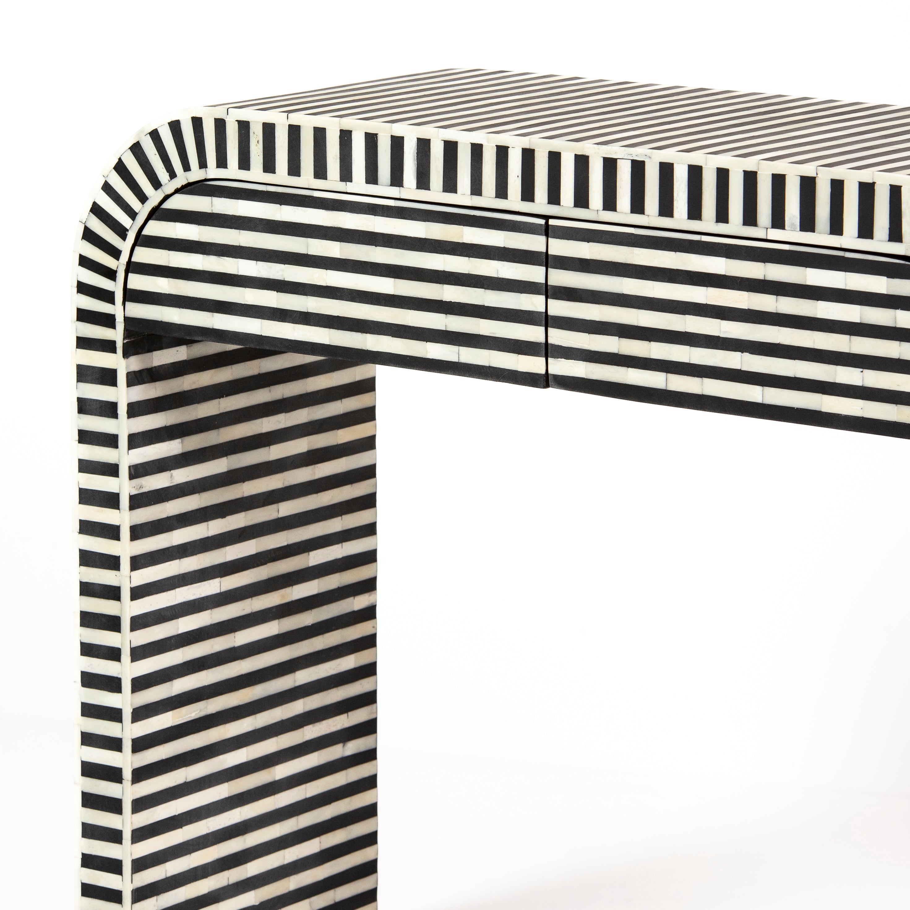 Saphed Dresser Console - Black Bone Inlay