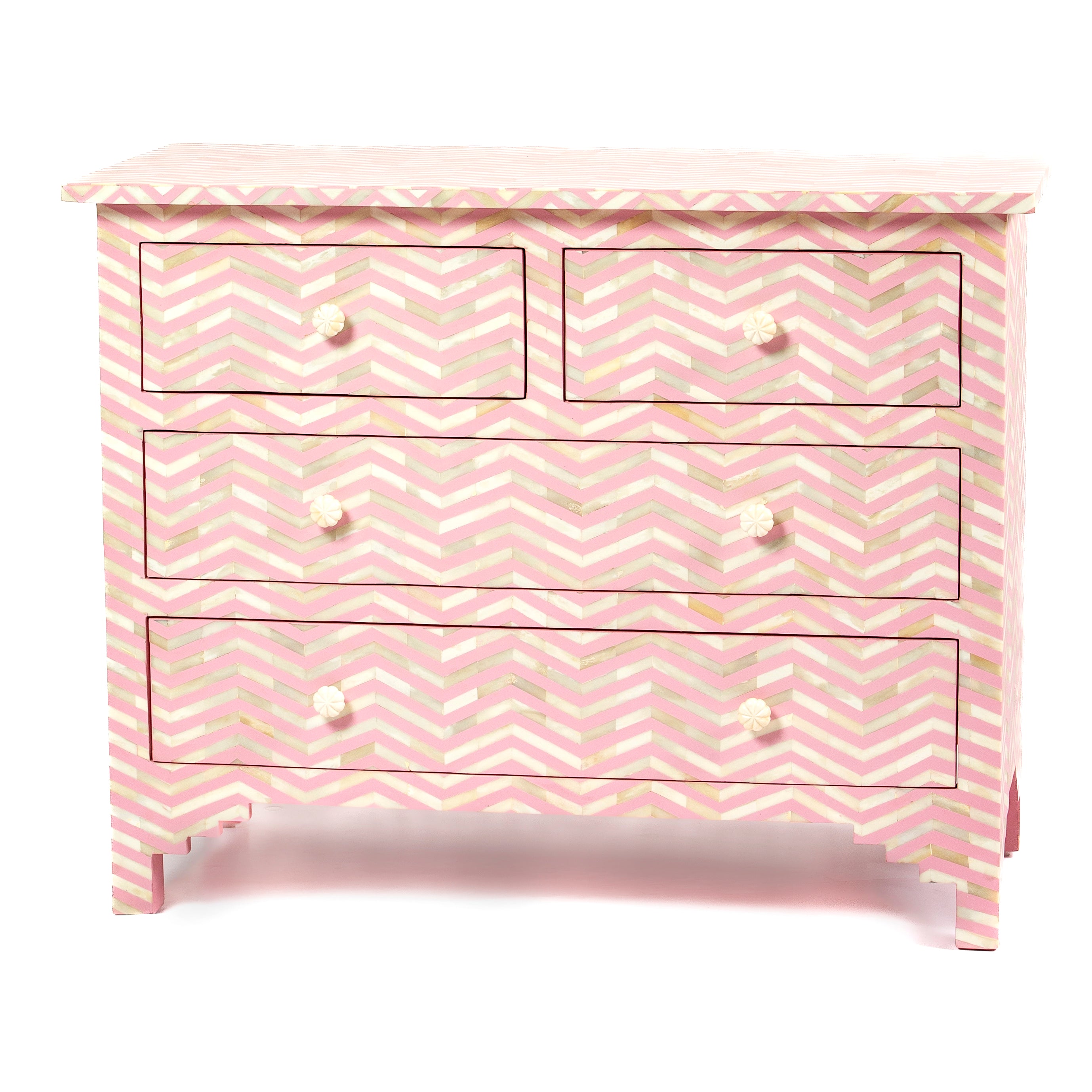 Isra Chest of Drawers - Pink Bone Inlay
