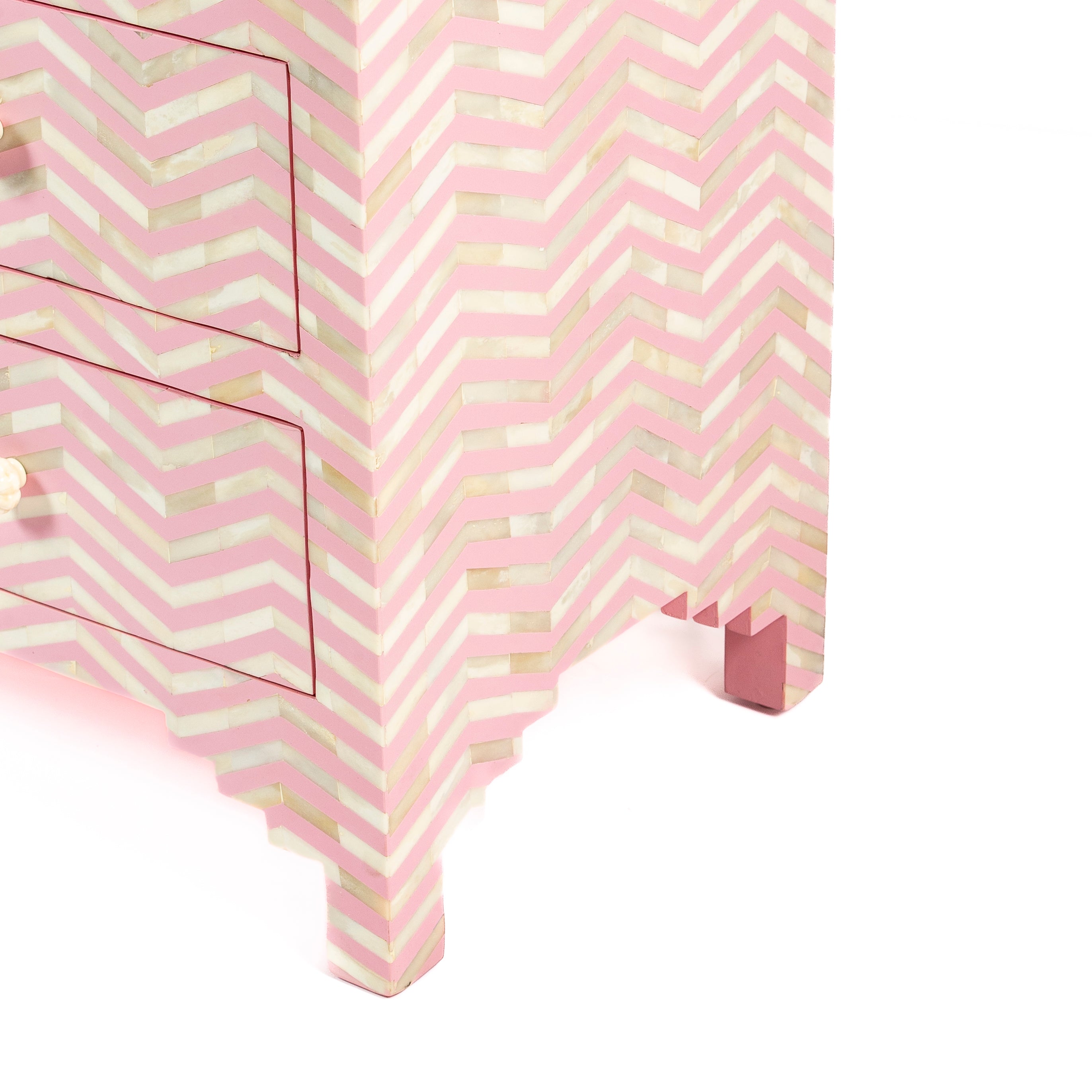 Isra Chest of Drawers - Pink Bone Inlay