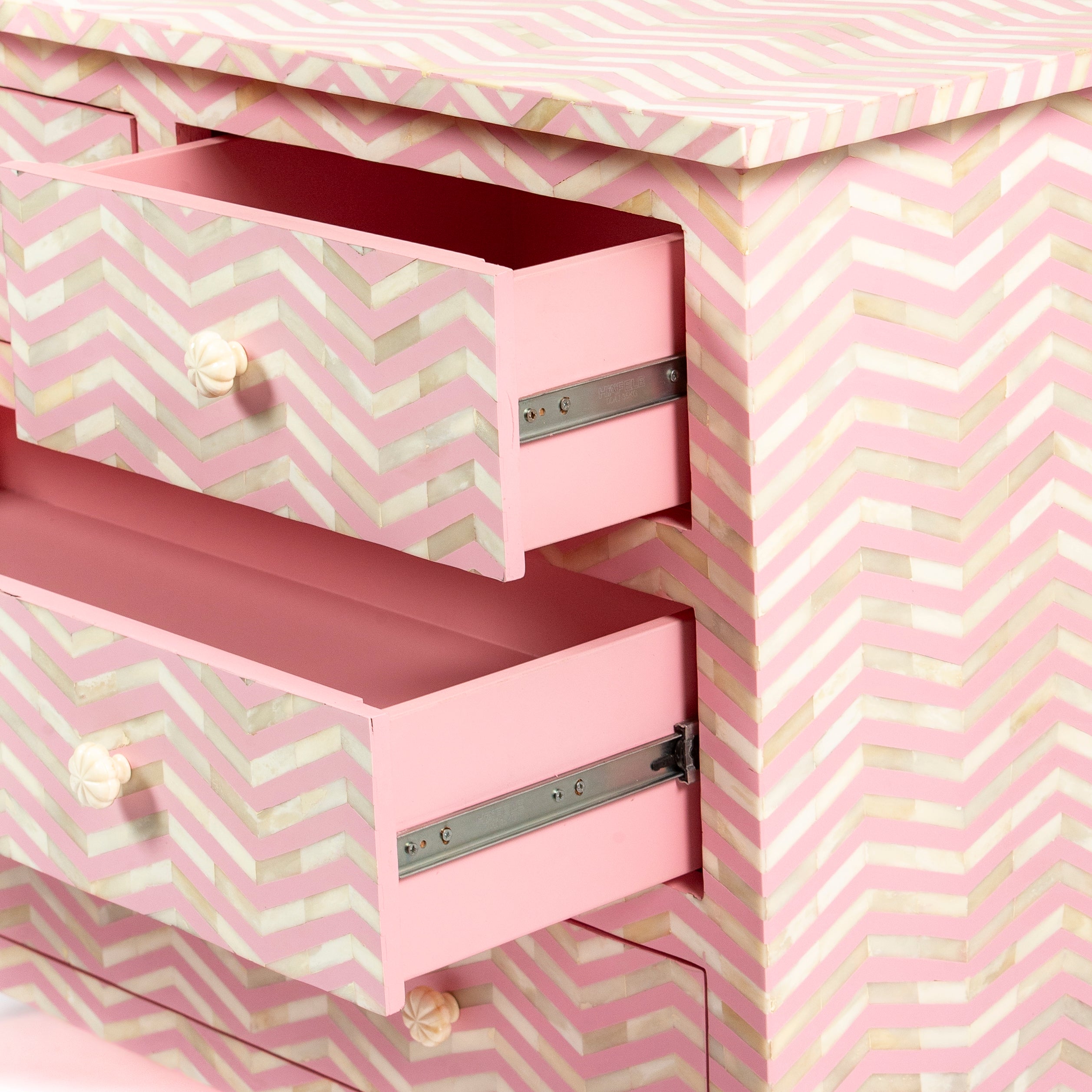 Isra Chest of Drawers - Pink Bone Inlay