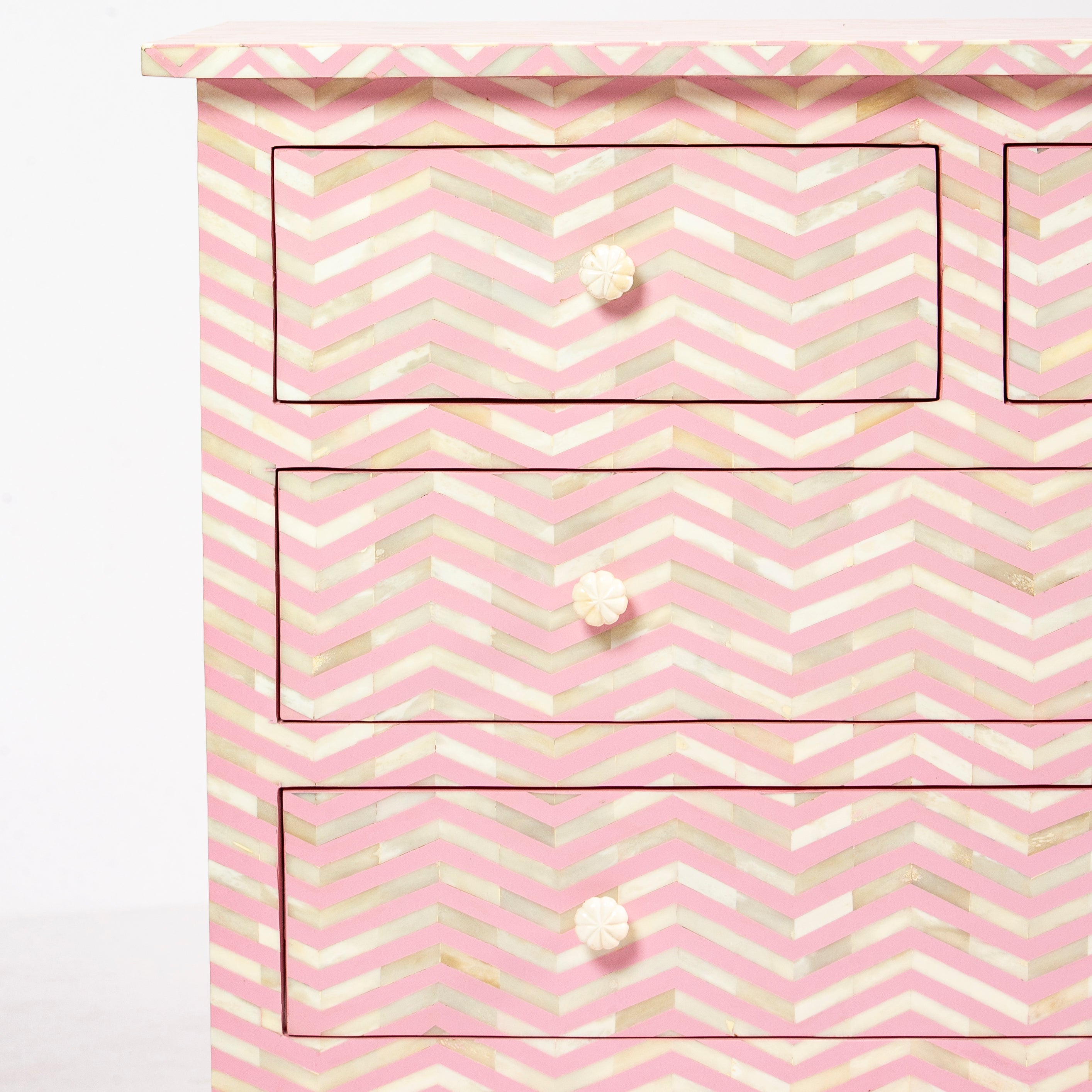 Isra Chest of Drawers - Pink Bone Inlay