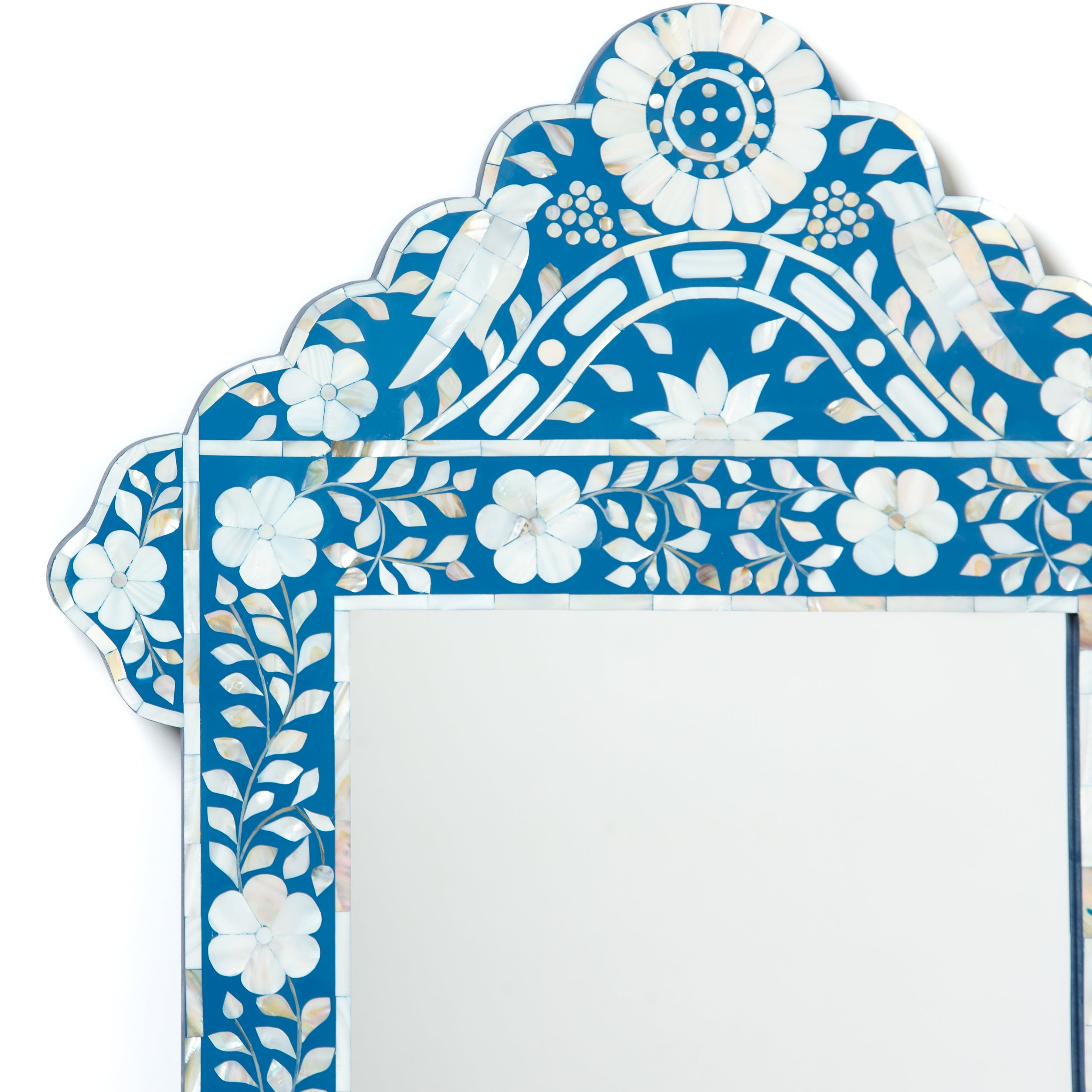 Iris Mirror - Blue Mother of Pearl Inlay