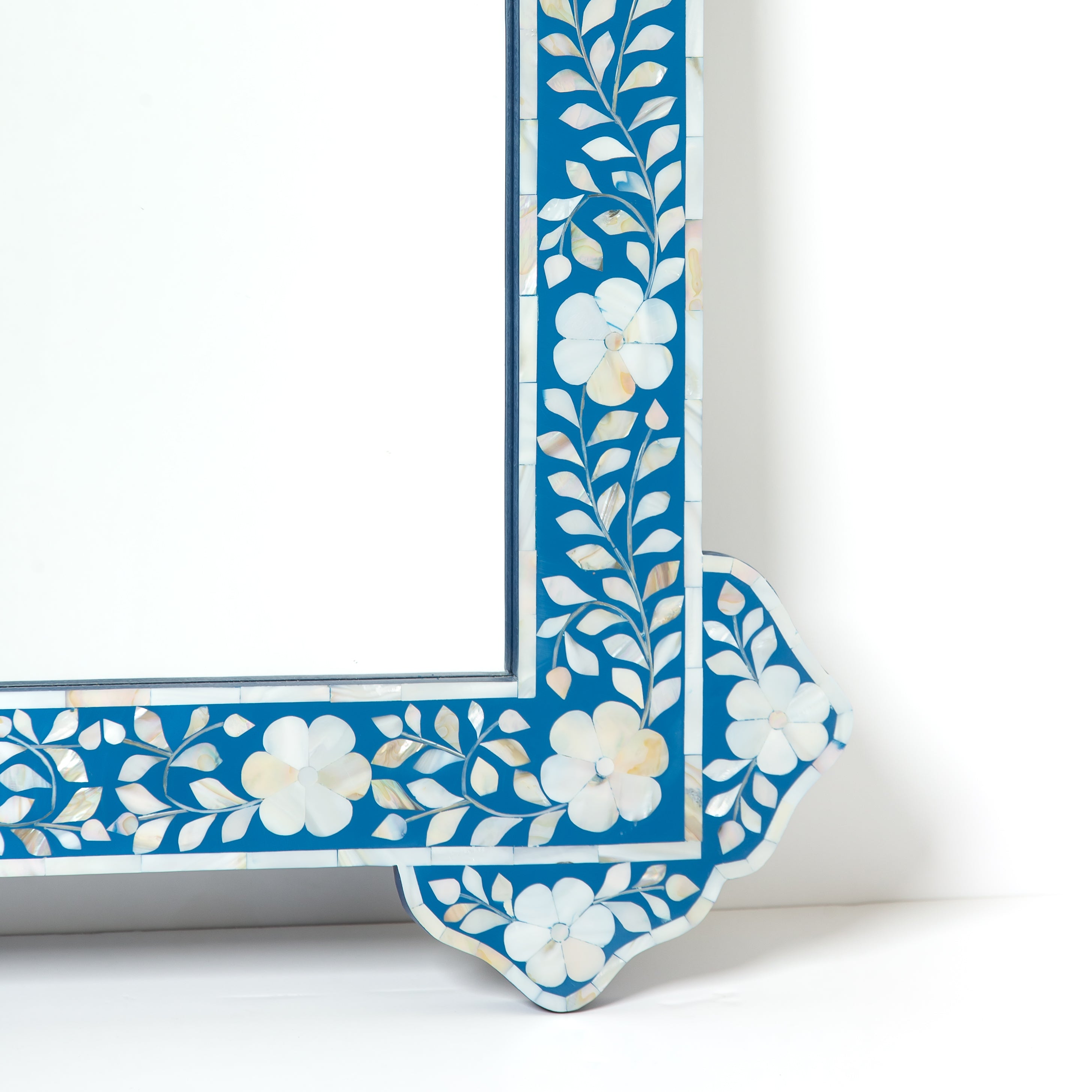 Iris Mirror - Blue Mother of Pearl Inlay