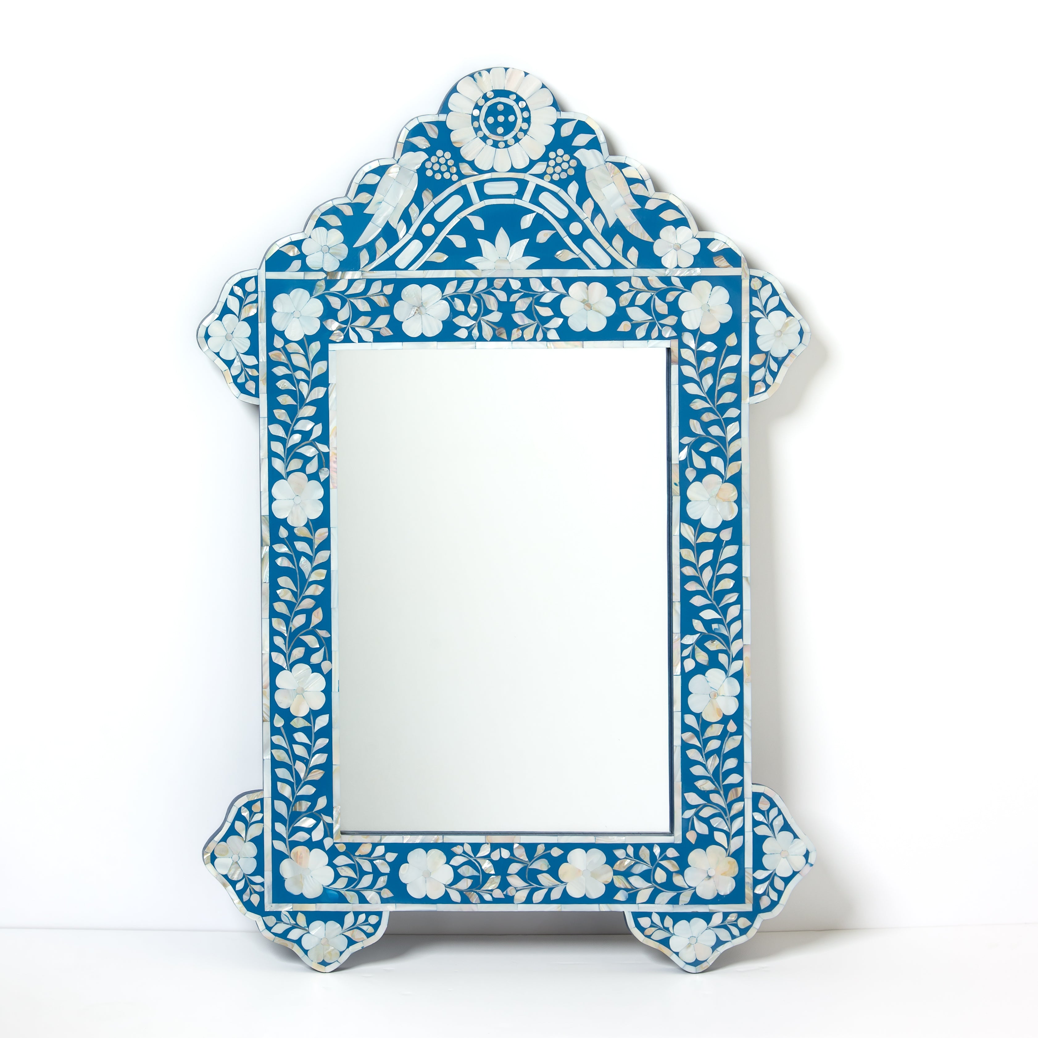 Iris Mirror - Blue Mother of Pearl Inlay