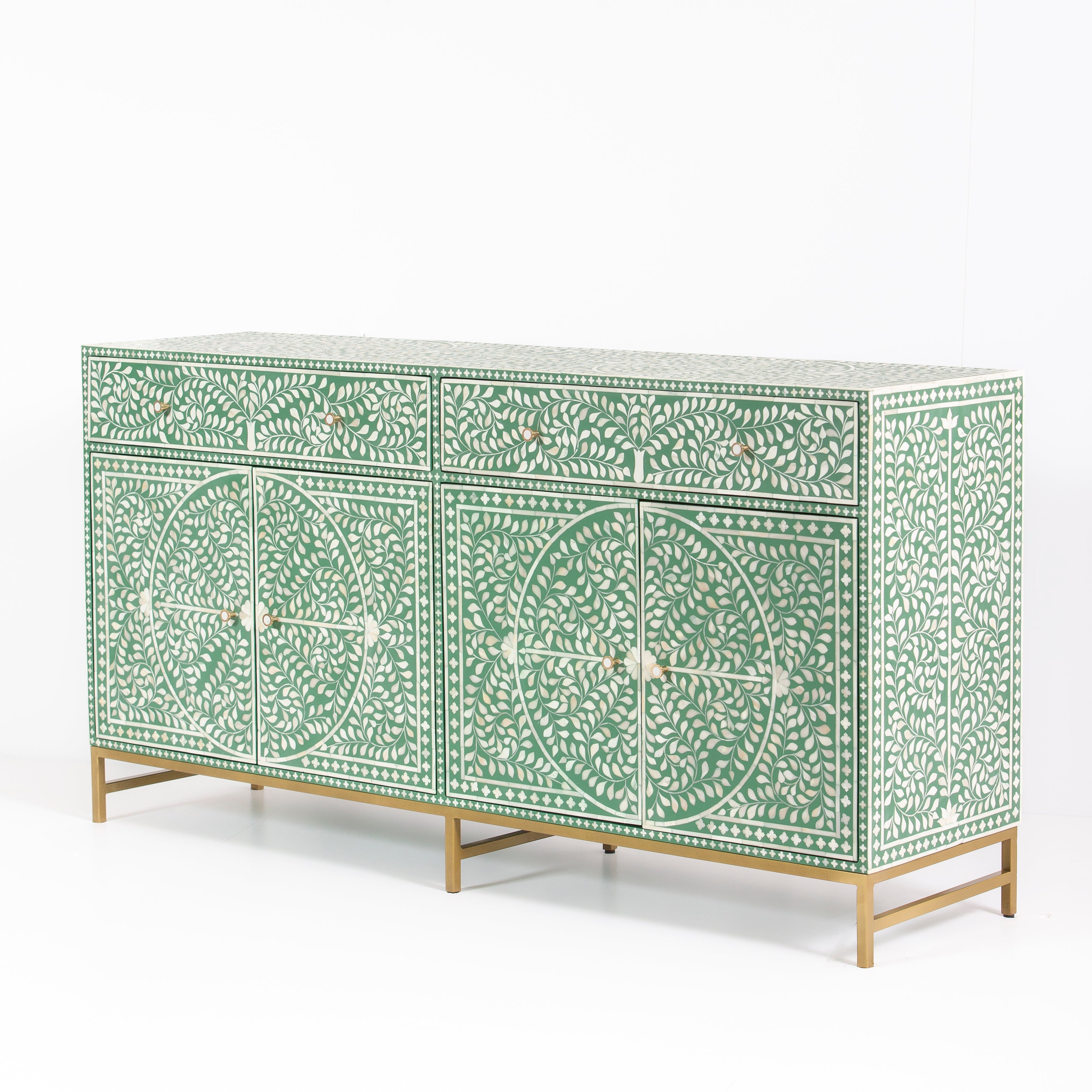 Jade Sideboard Buffet - Green Bone Inlay
