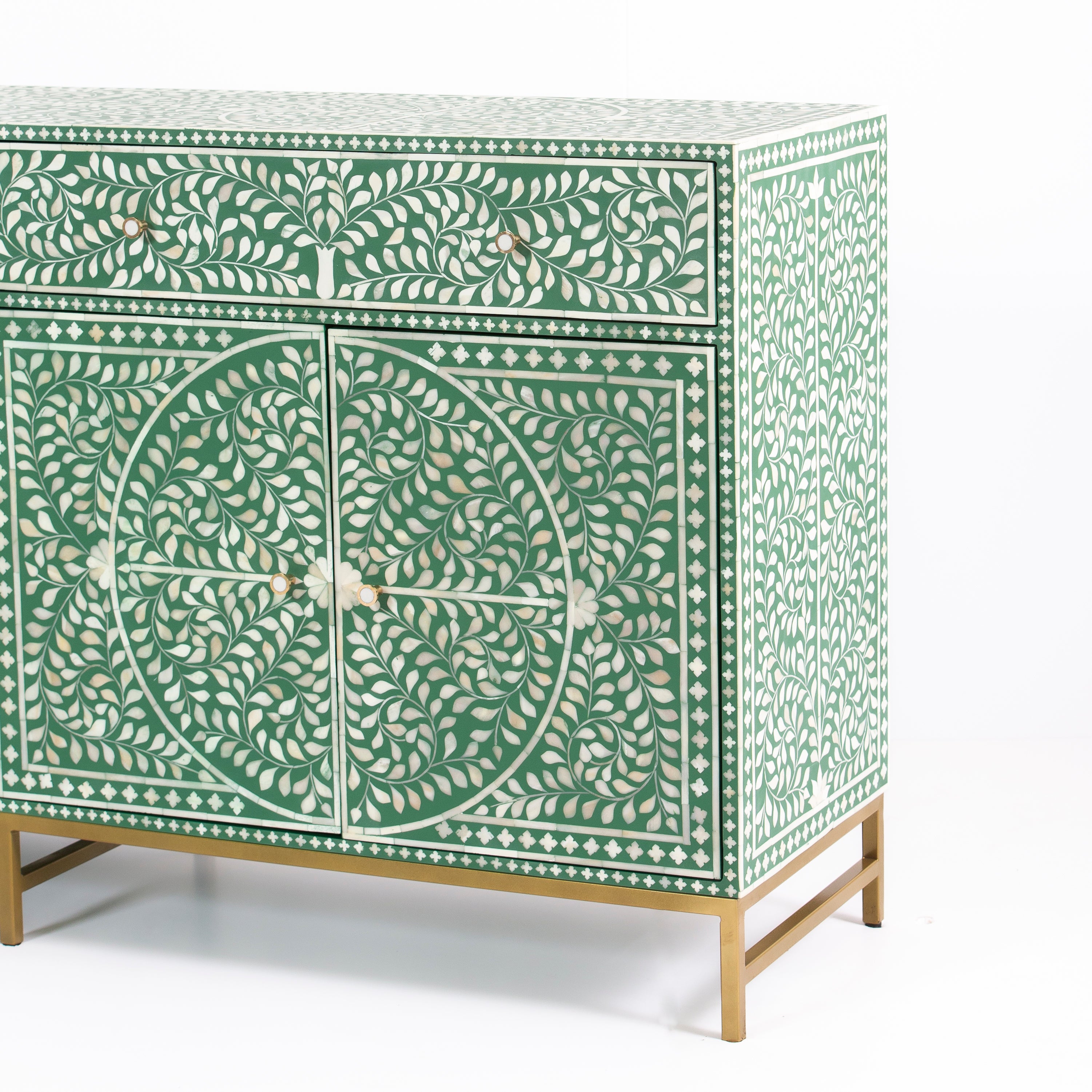 Jade Sideboard Buffet - Green Bone Inlay