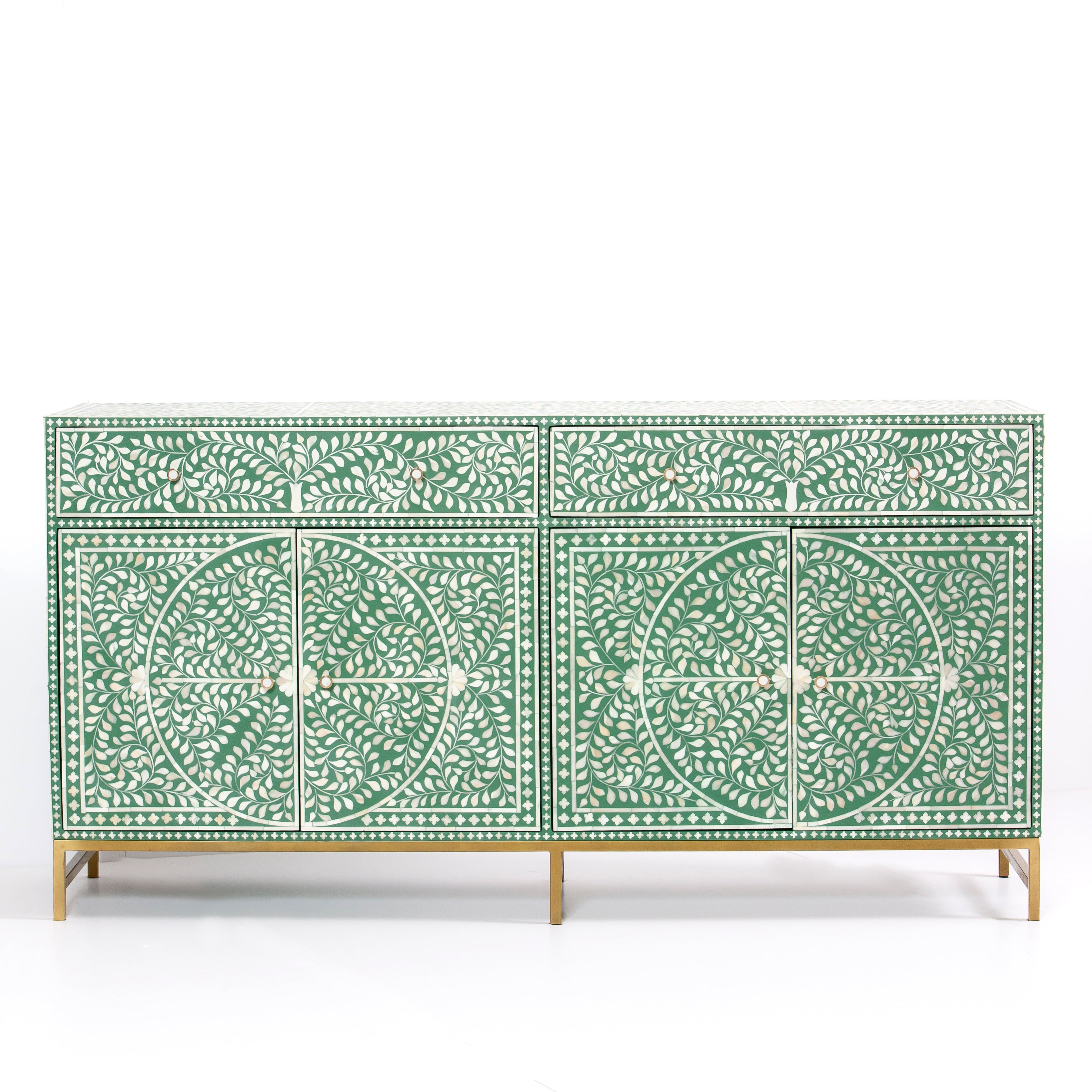 Jade Sideboard Buffet - Green Bone Inlay