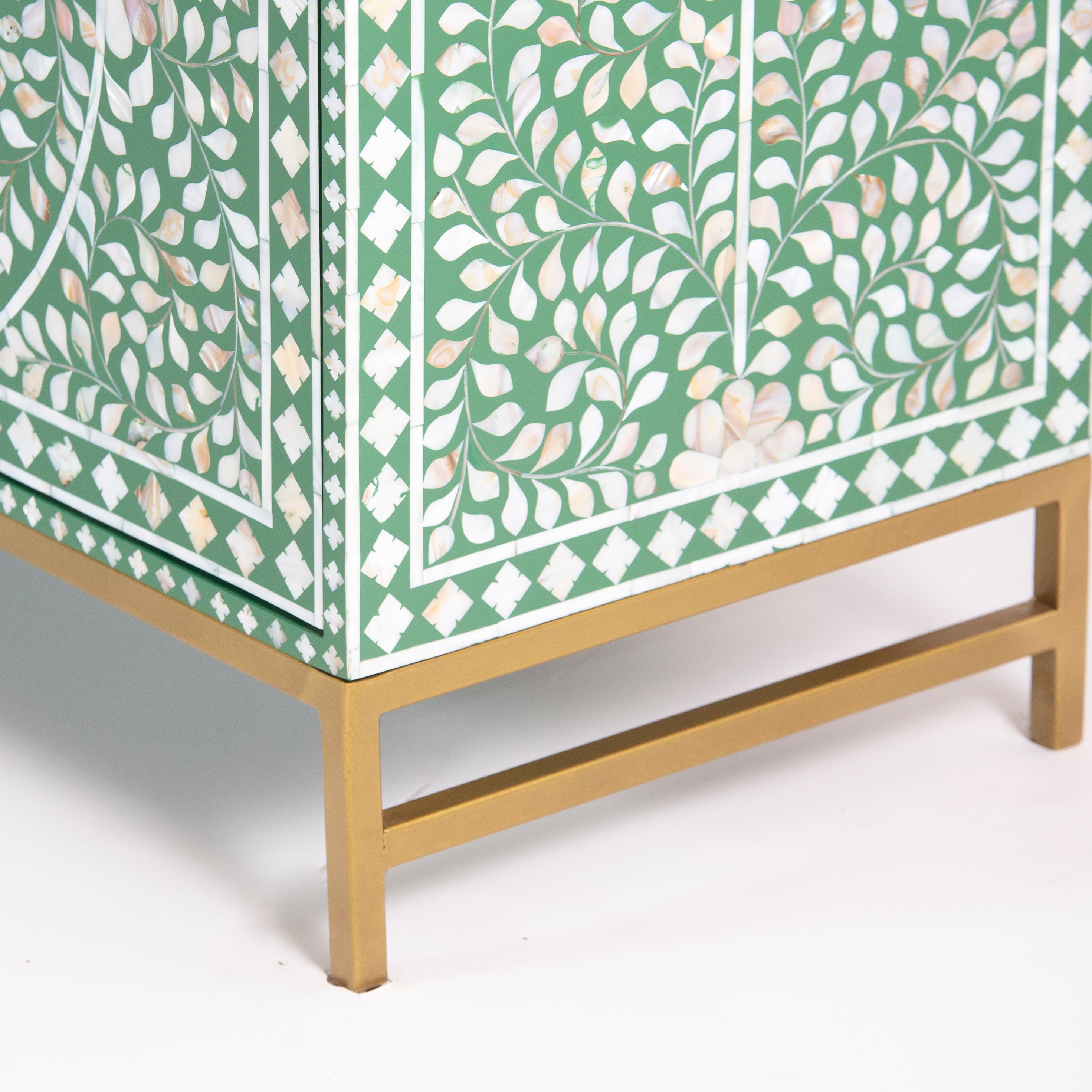 Jade Sideboard Buffet - Green Mother of Pearl Inlay