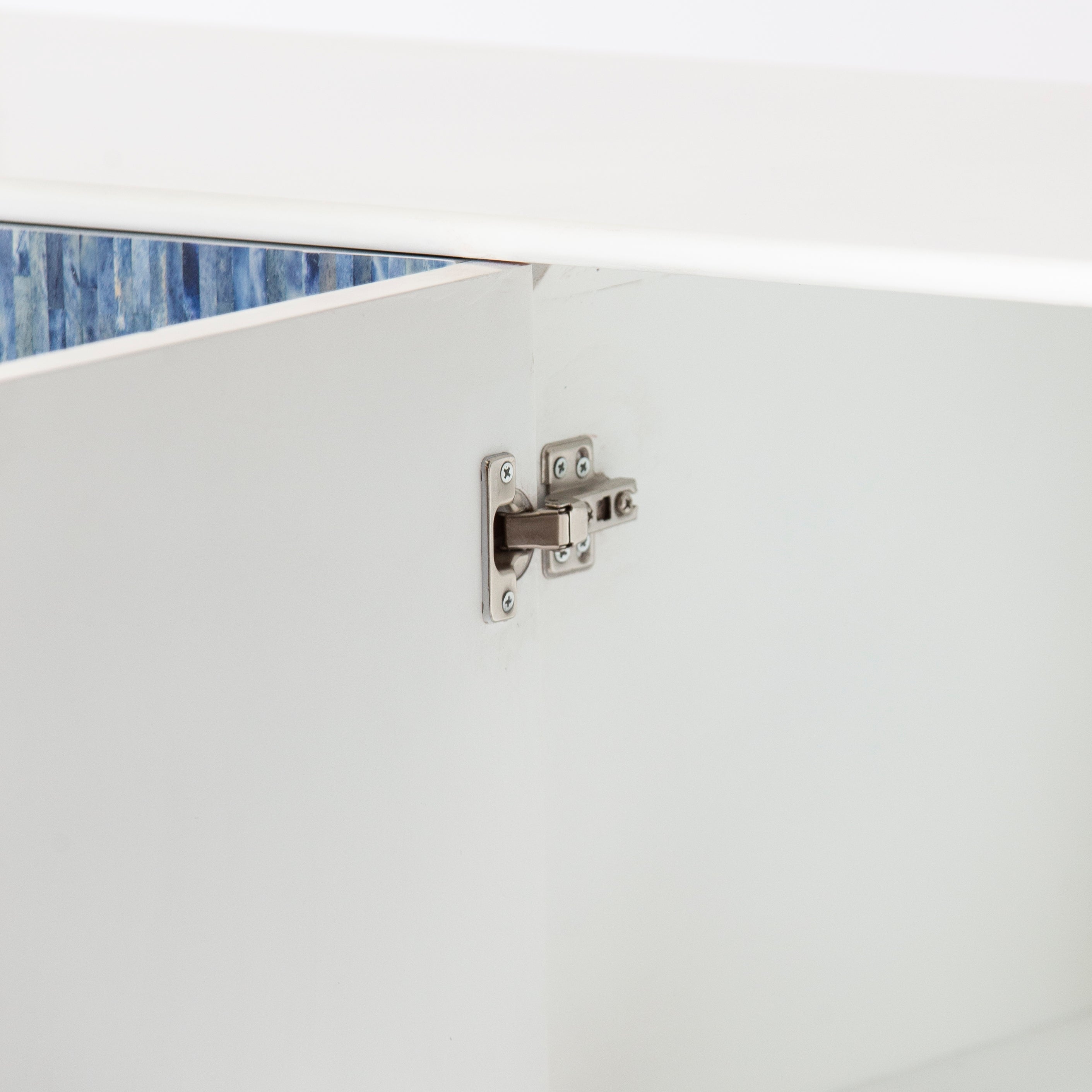 Naveli Cabinet - Blue Bone Carved Cabinet