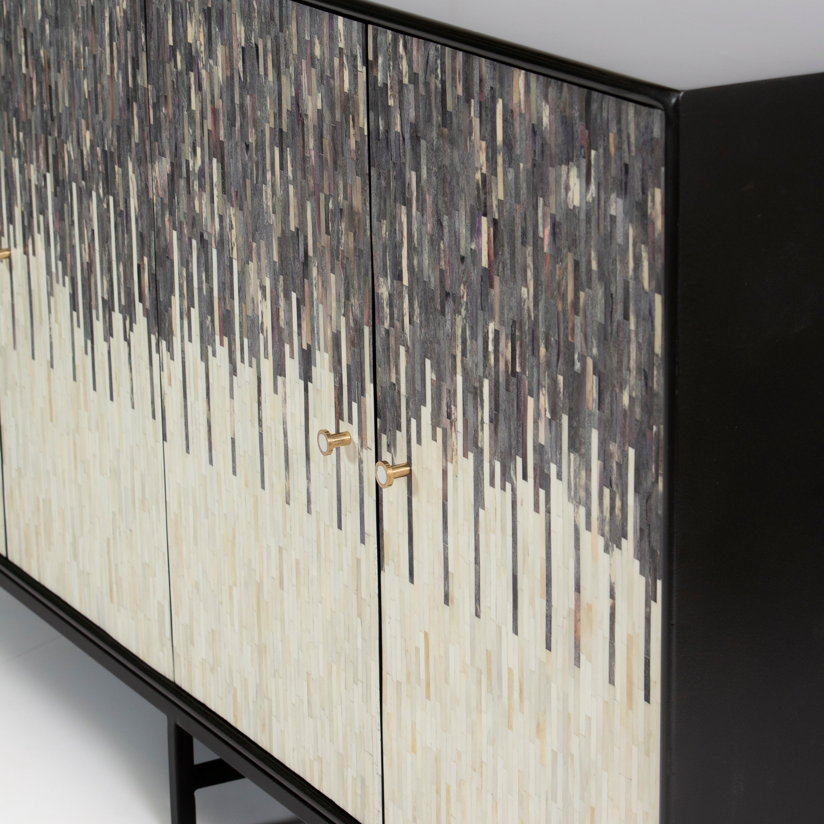 Naveli Cabinet - Black Bone Carved Cabinet - Tabeer Homes