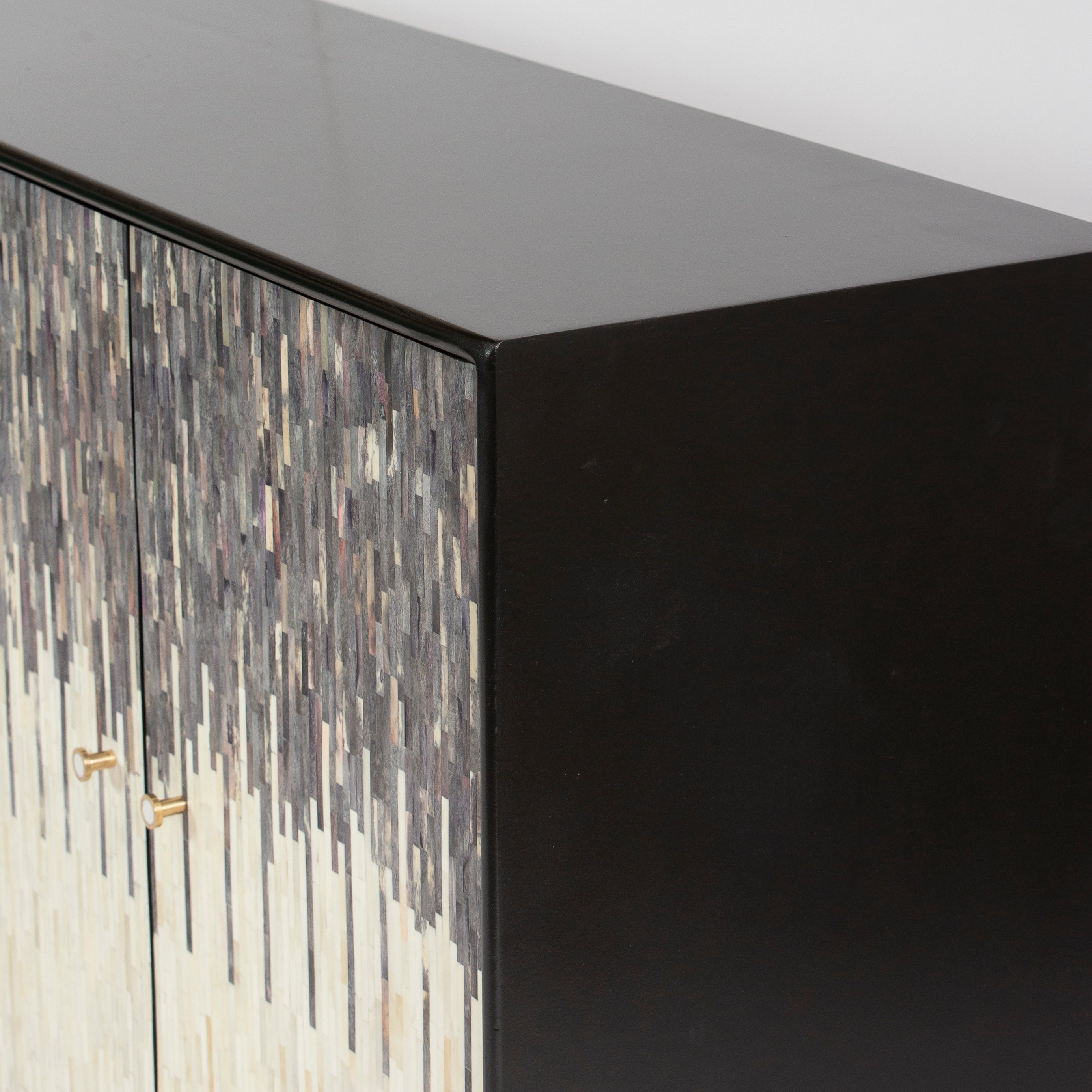 Naveli Cabinet - Black Bone Carved Cabinet - Tabeer Homes